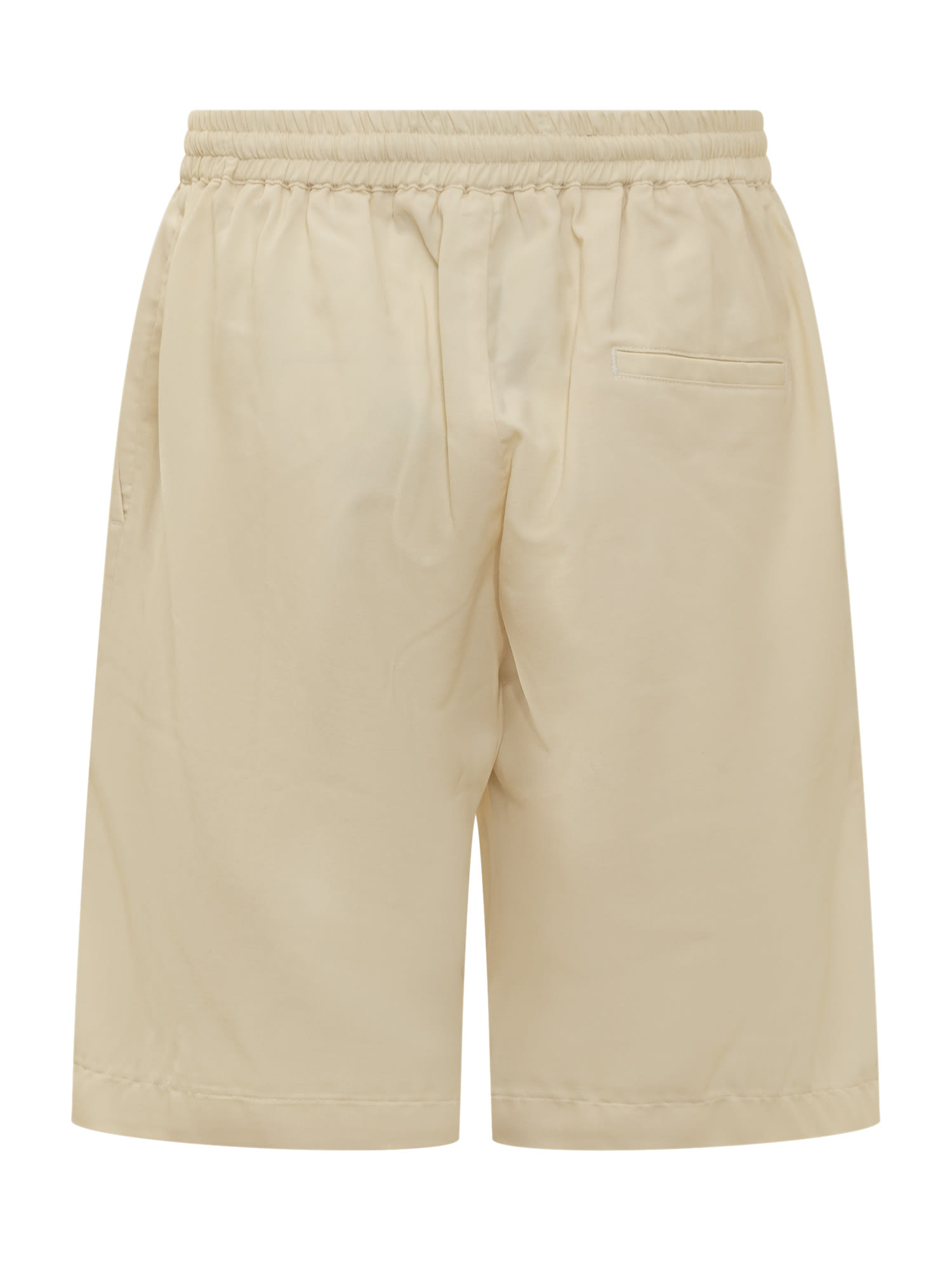 Shop Bonsai Elastic Waist Shorts In Ivory