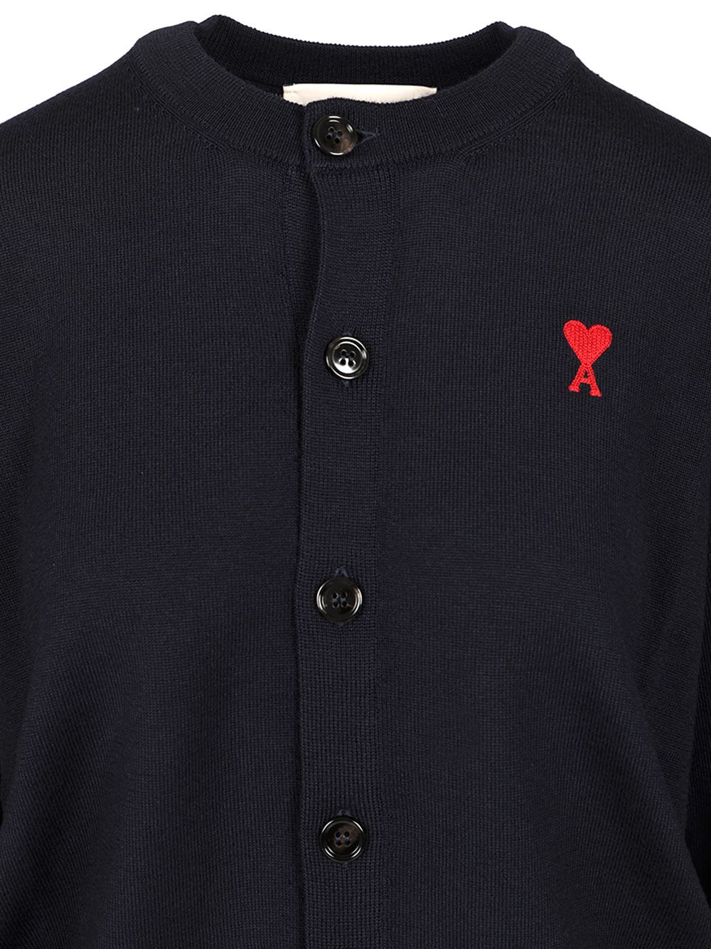 Shop Ami Alexandre Mattiussi Extrafine Wool Cardigan In Blue