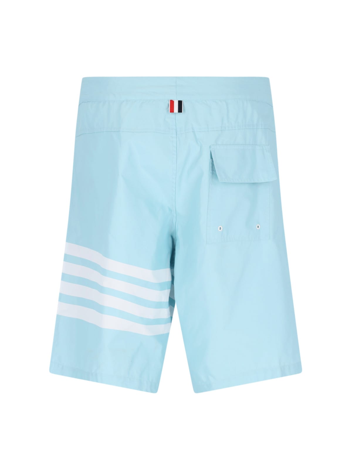 Shop Thom Browne 4-bar Swim Shorts In Light Blue