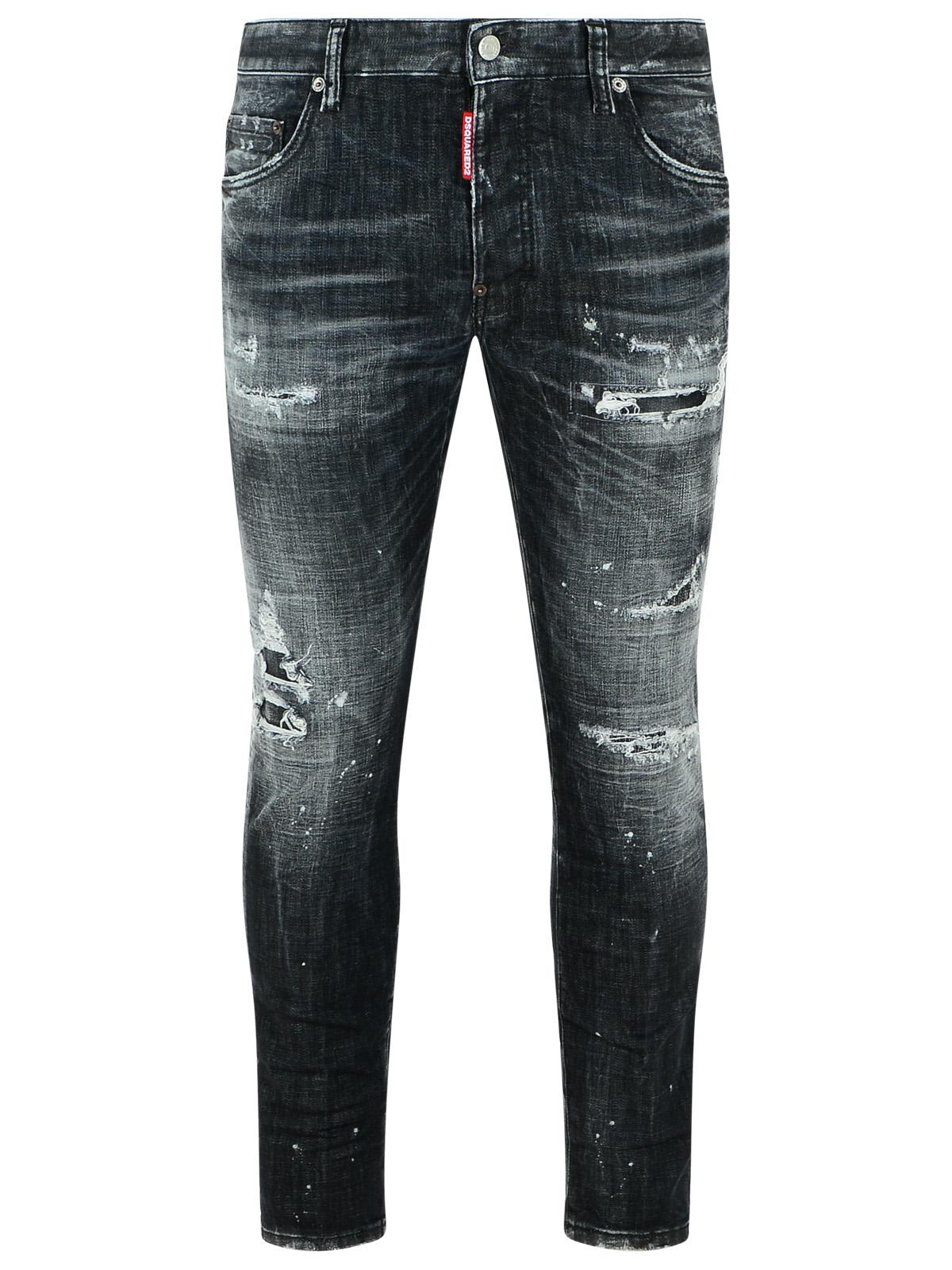 skater Bleached Black Cotton Jeans