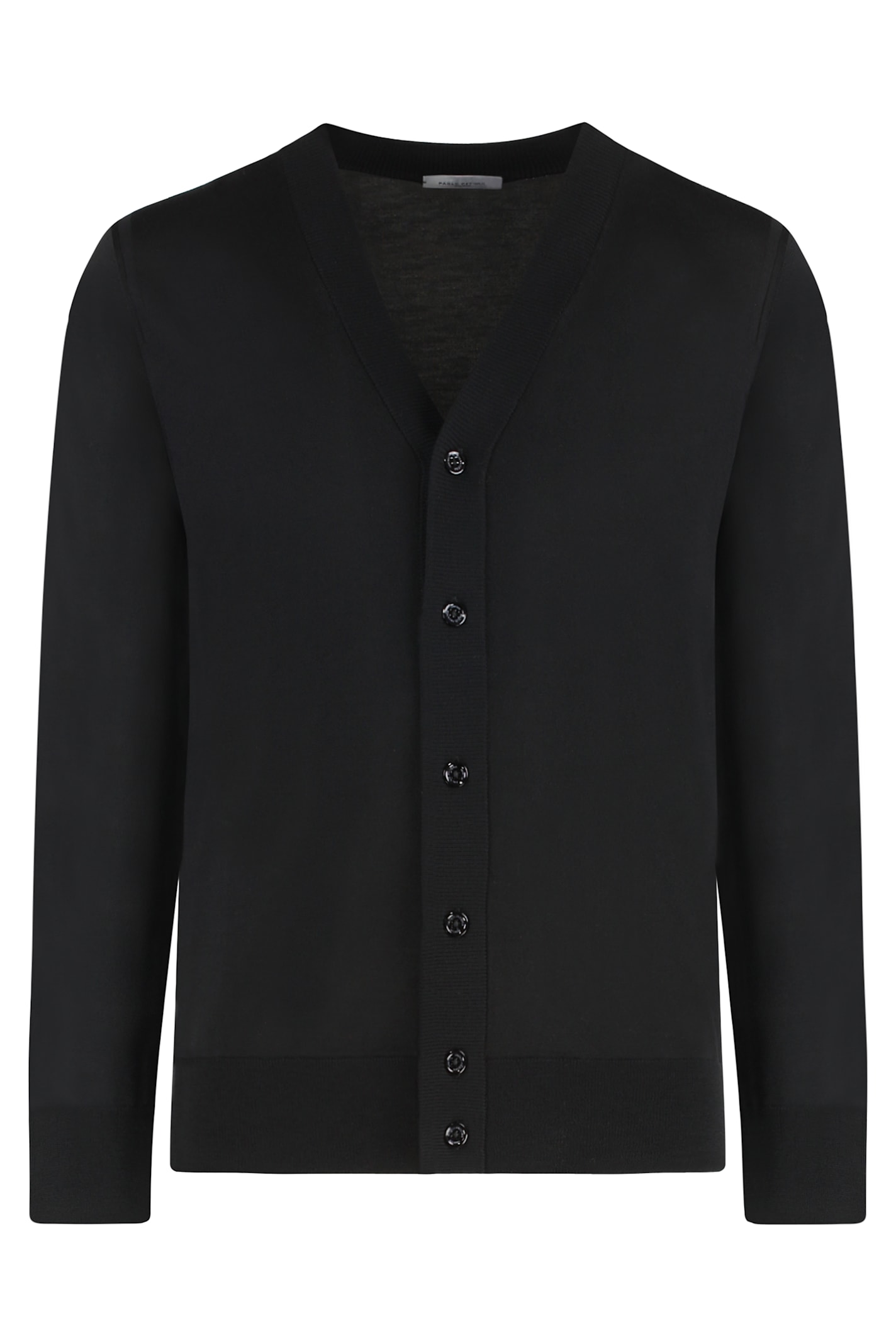 Paolo Pecora Black Sweatshirt With Classic Crew Neckline In Black