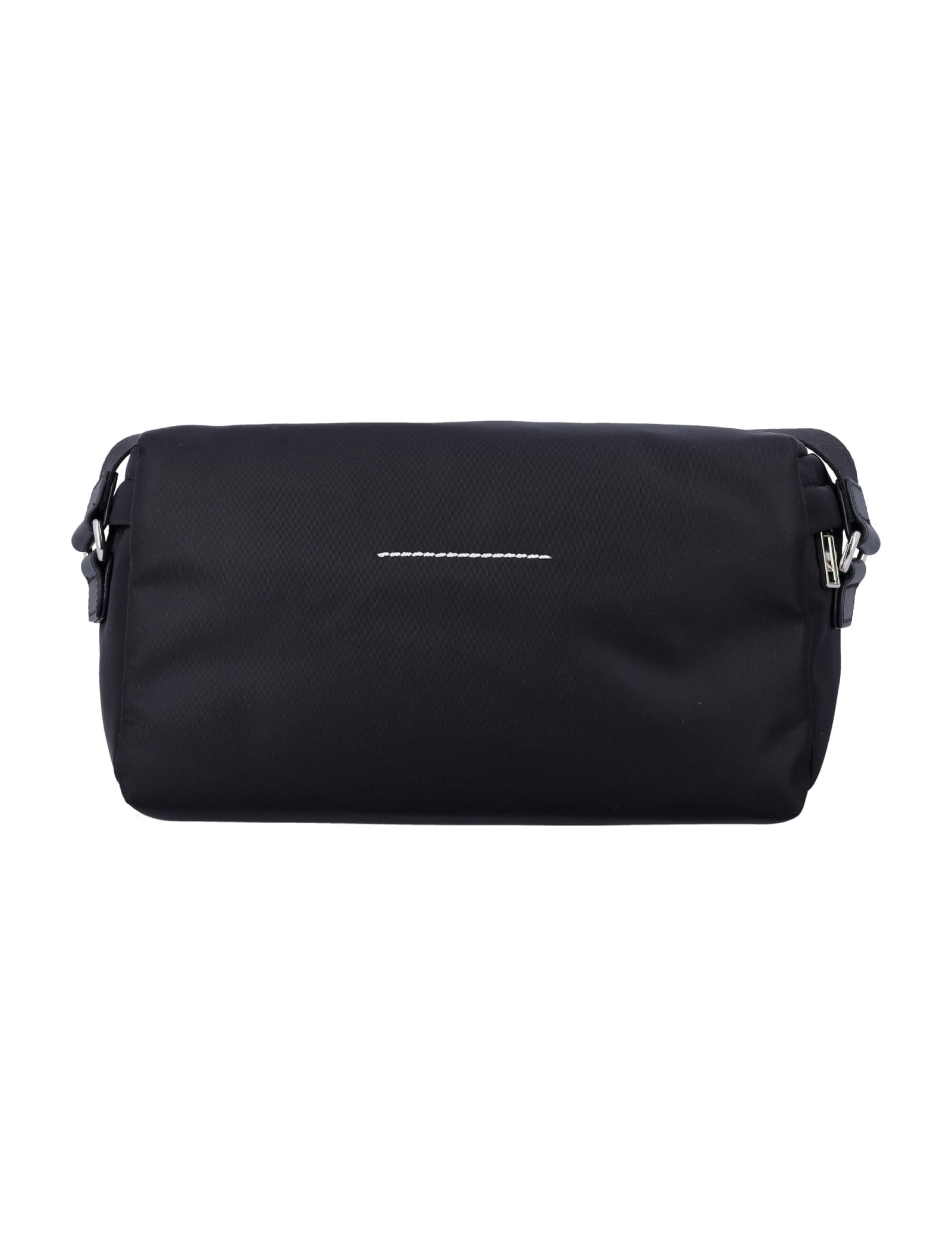 Shop Mm6 Maison Margiela Nylon Crossbody Bag In Black