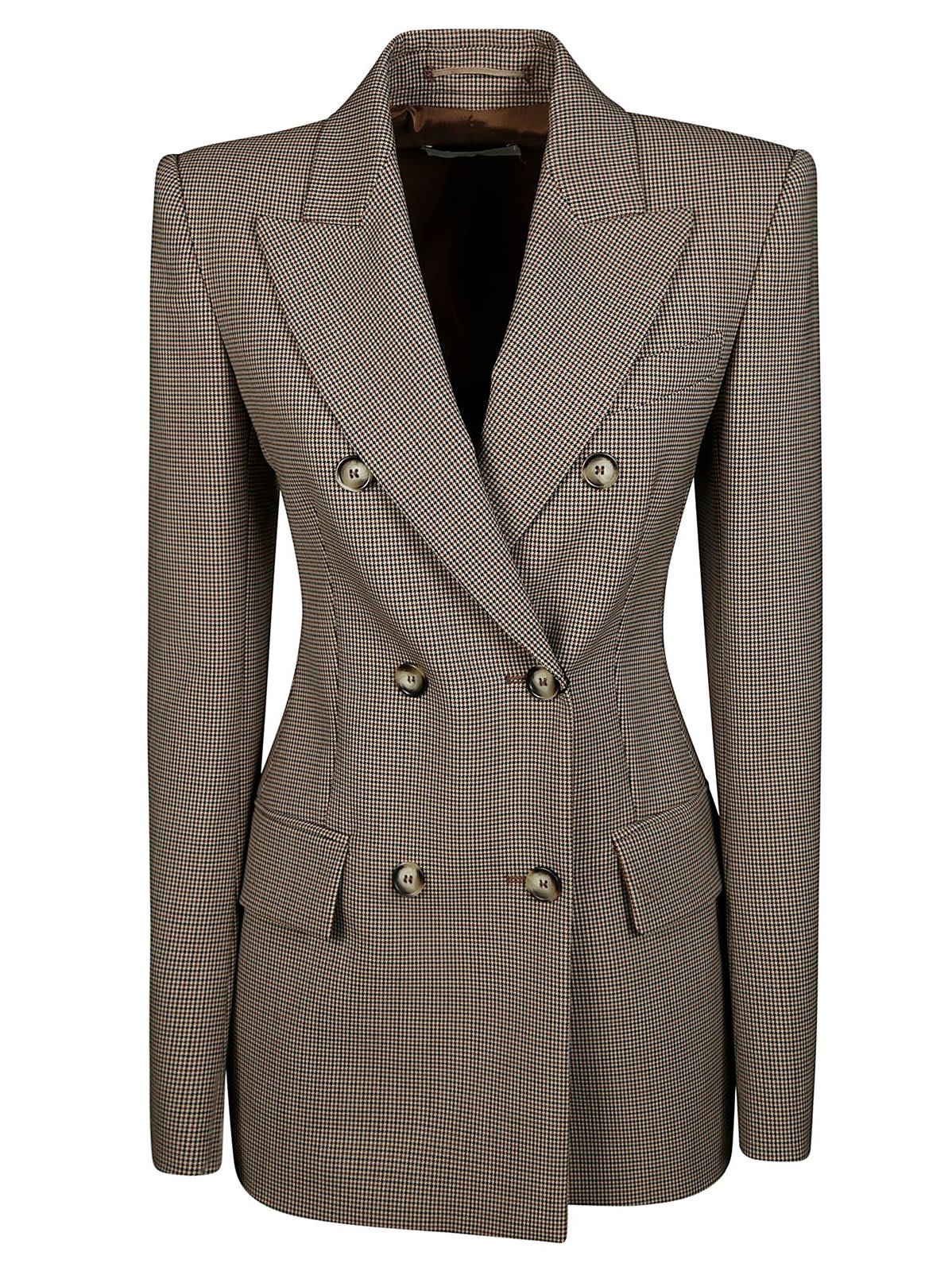 Shop Sportmax Double Breasted Blazer In Beige