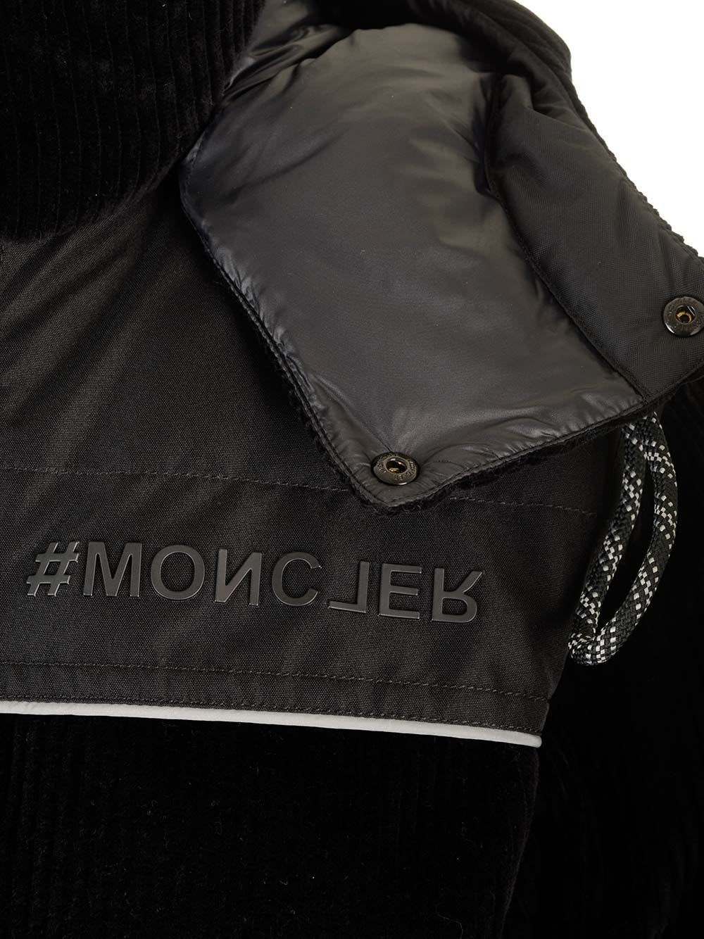 Shop Moncler Short Desot Down Jacket In Black