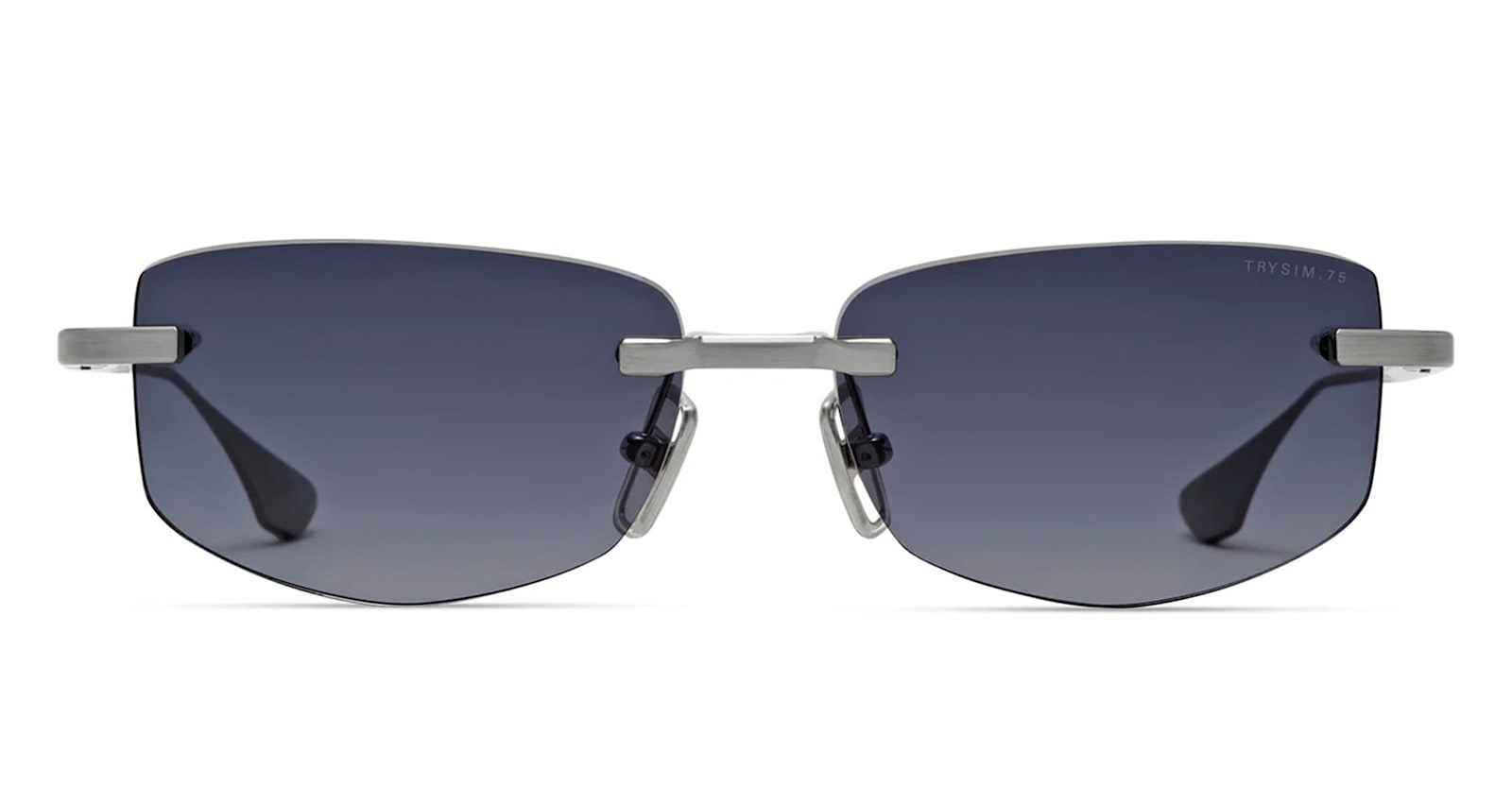 Dita Trysim.75brushed Raw Titanium In Blue