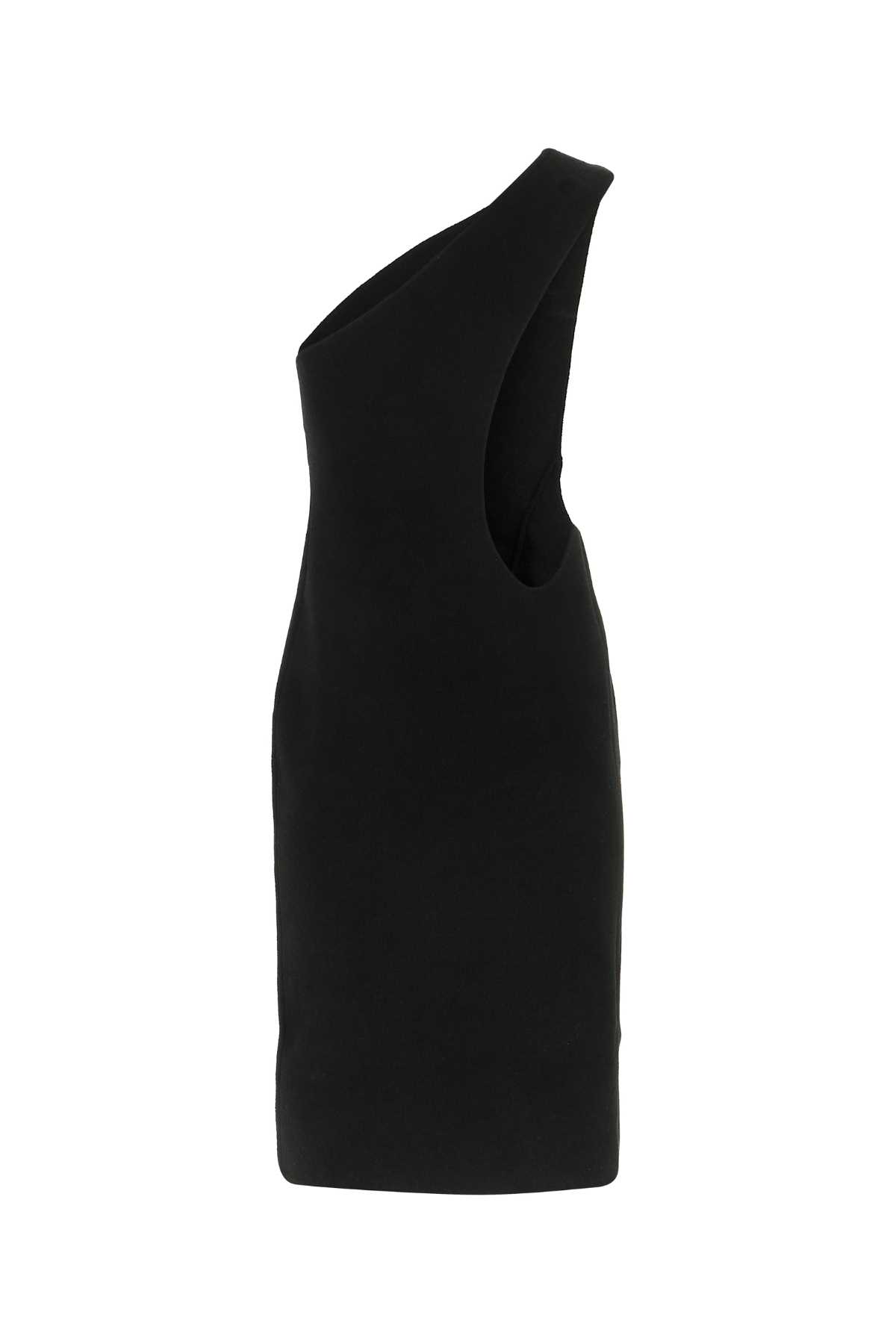 Bottega Veneta One Shoulder Twisted Dress In Black