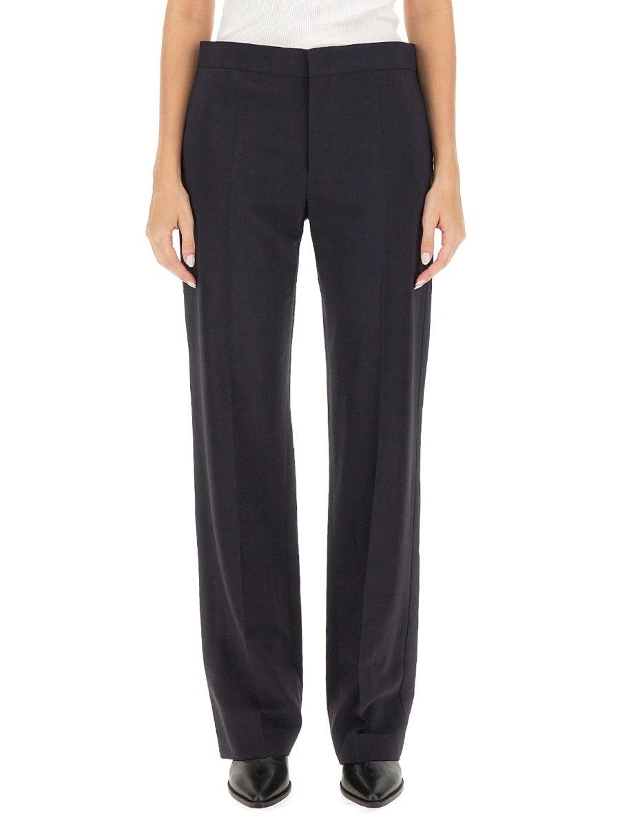 Isabel Marant Low-waisted Loose Fit Pants In Black