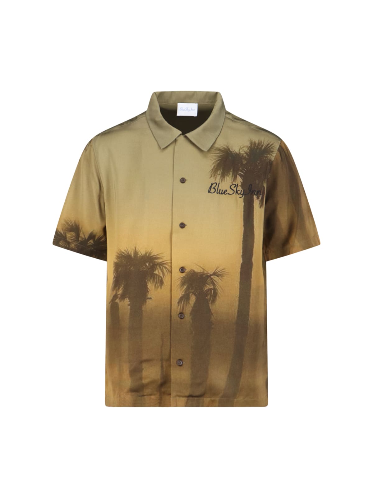 Shop Blue Sky Inn Palms Shirt In Brown