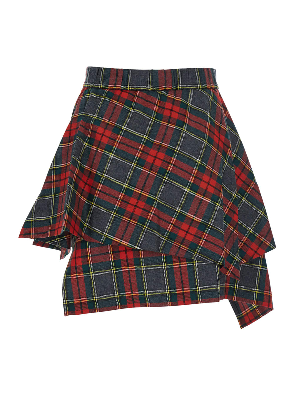 Vivienne Westwood Infinity Plaid Virgin Wool Miniskirt In Multi