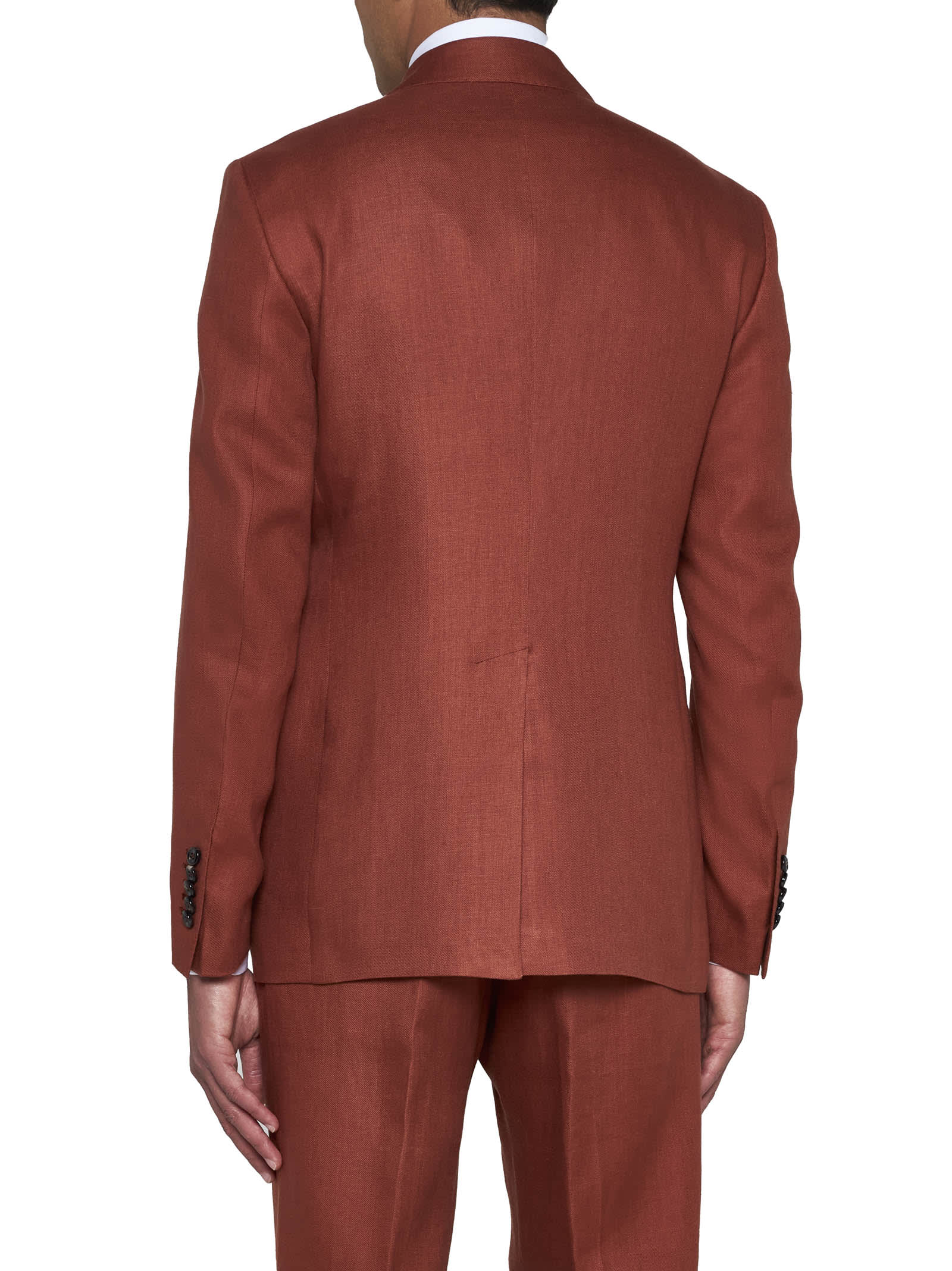 Shop Tagliatore Blazer In Ruggine