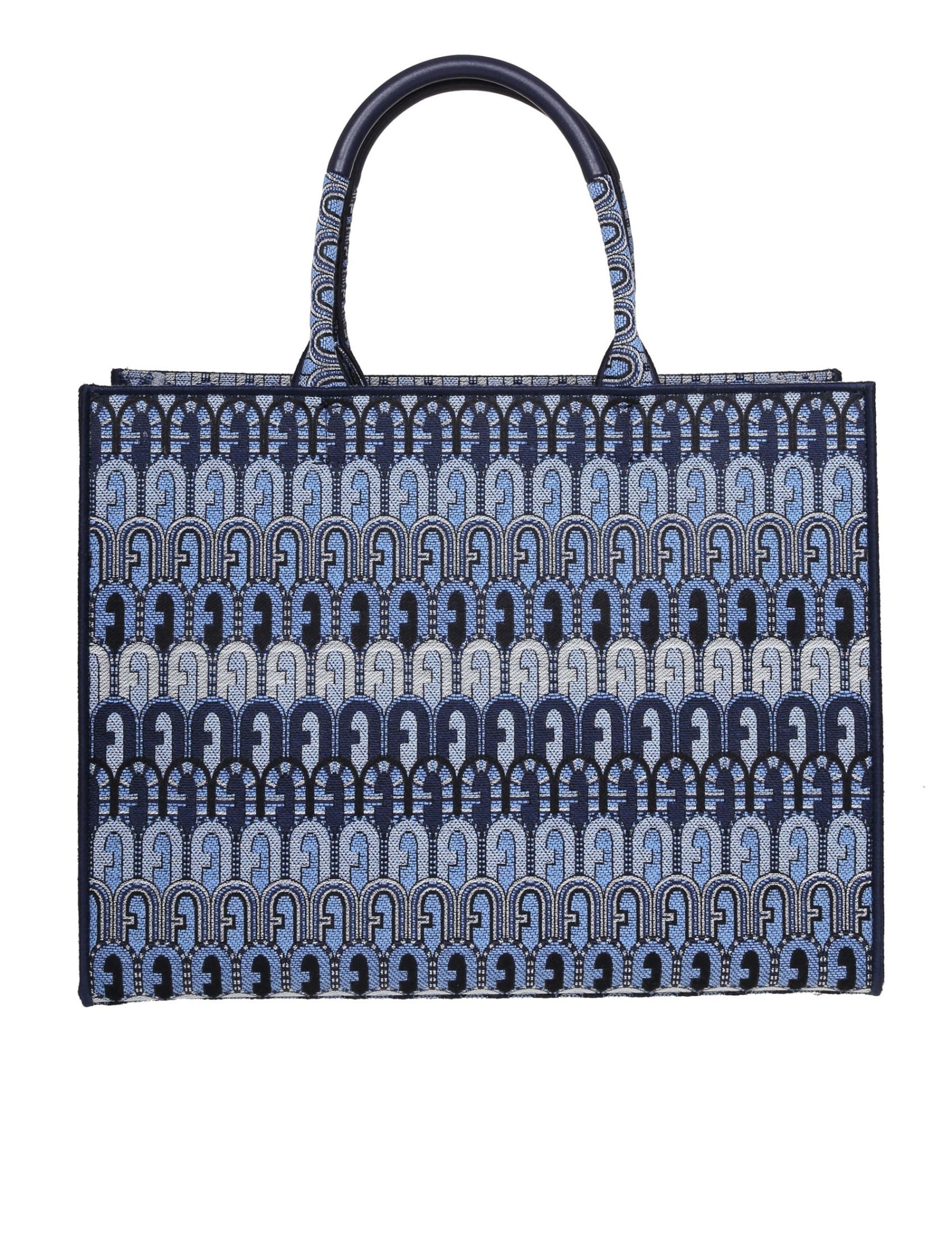 Furla Opportunity L Shoppinh Bag In Jacquard Fabric