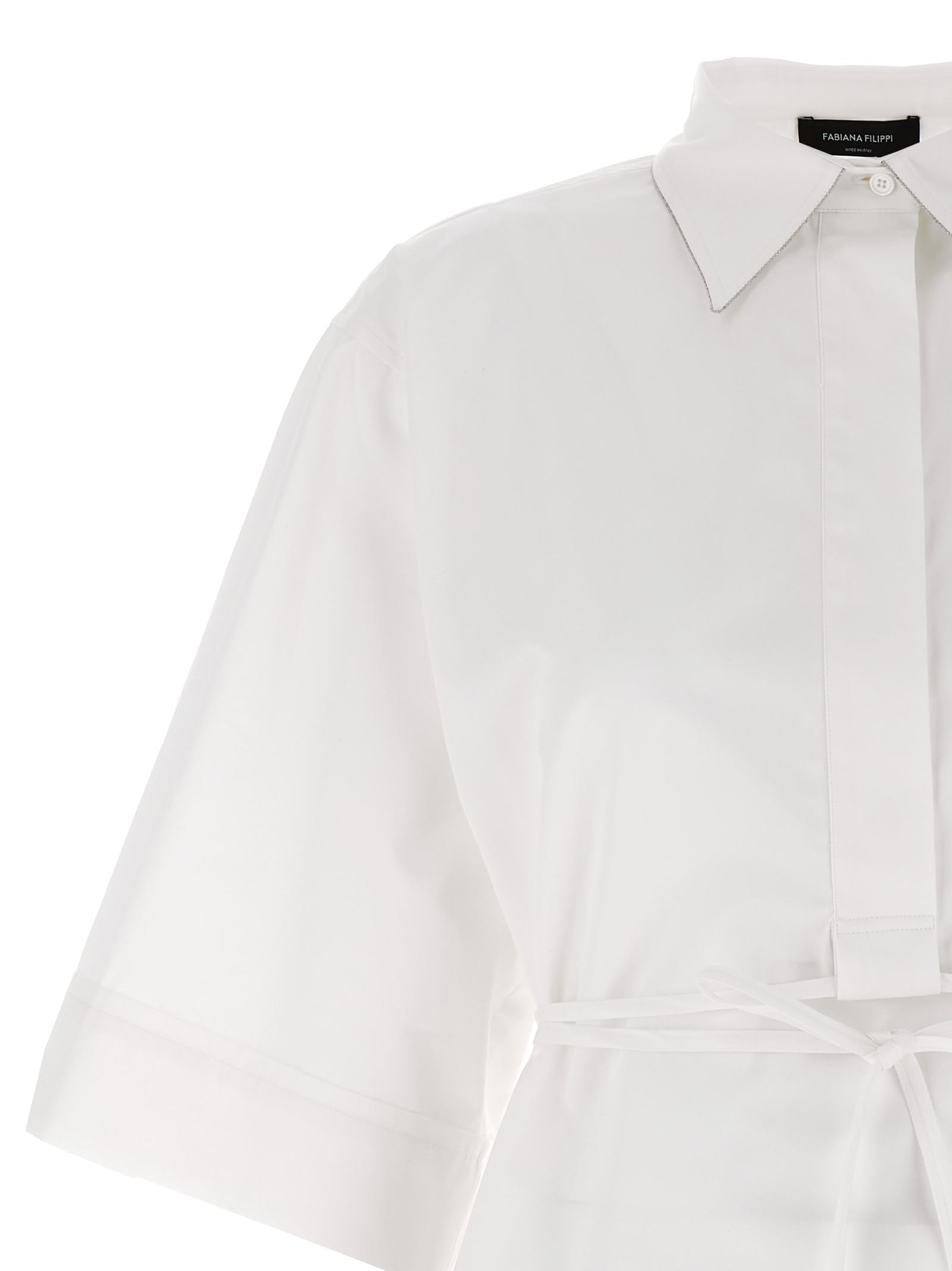 Shop Fabiana Filippi Diamond Thread Tunic In White
