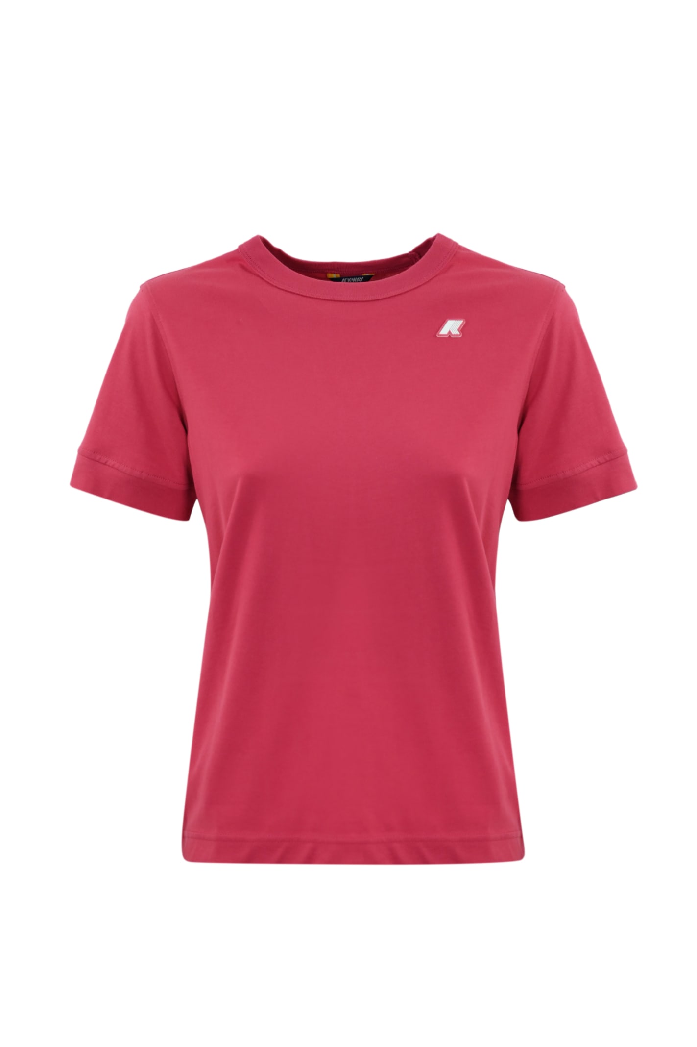 K-way Emel Jersey T-shirt In Dk Pink