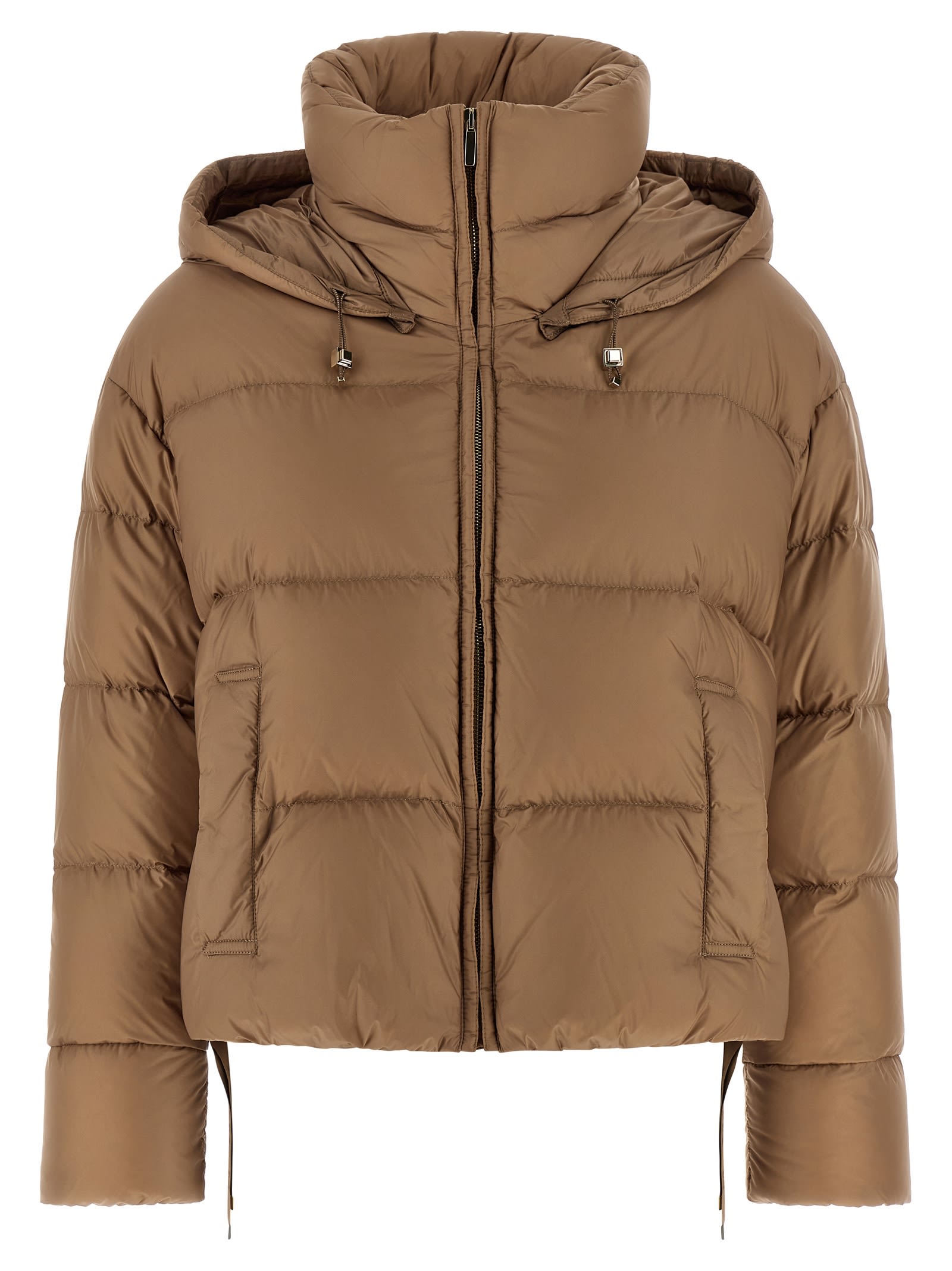 Max Mara The Cube Trebi Down Jacket In Brown