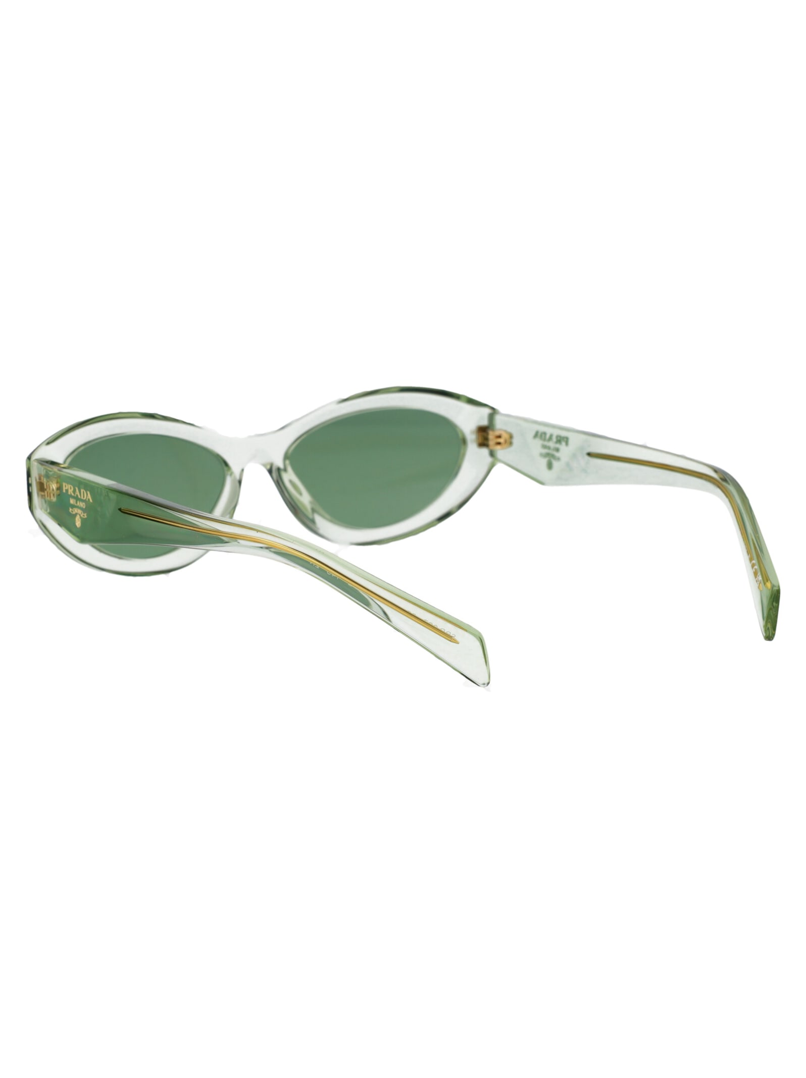 Shop Prada 0pr 26zs Sunglasses In 14r20e Transparent Mint