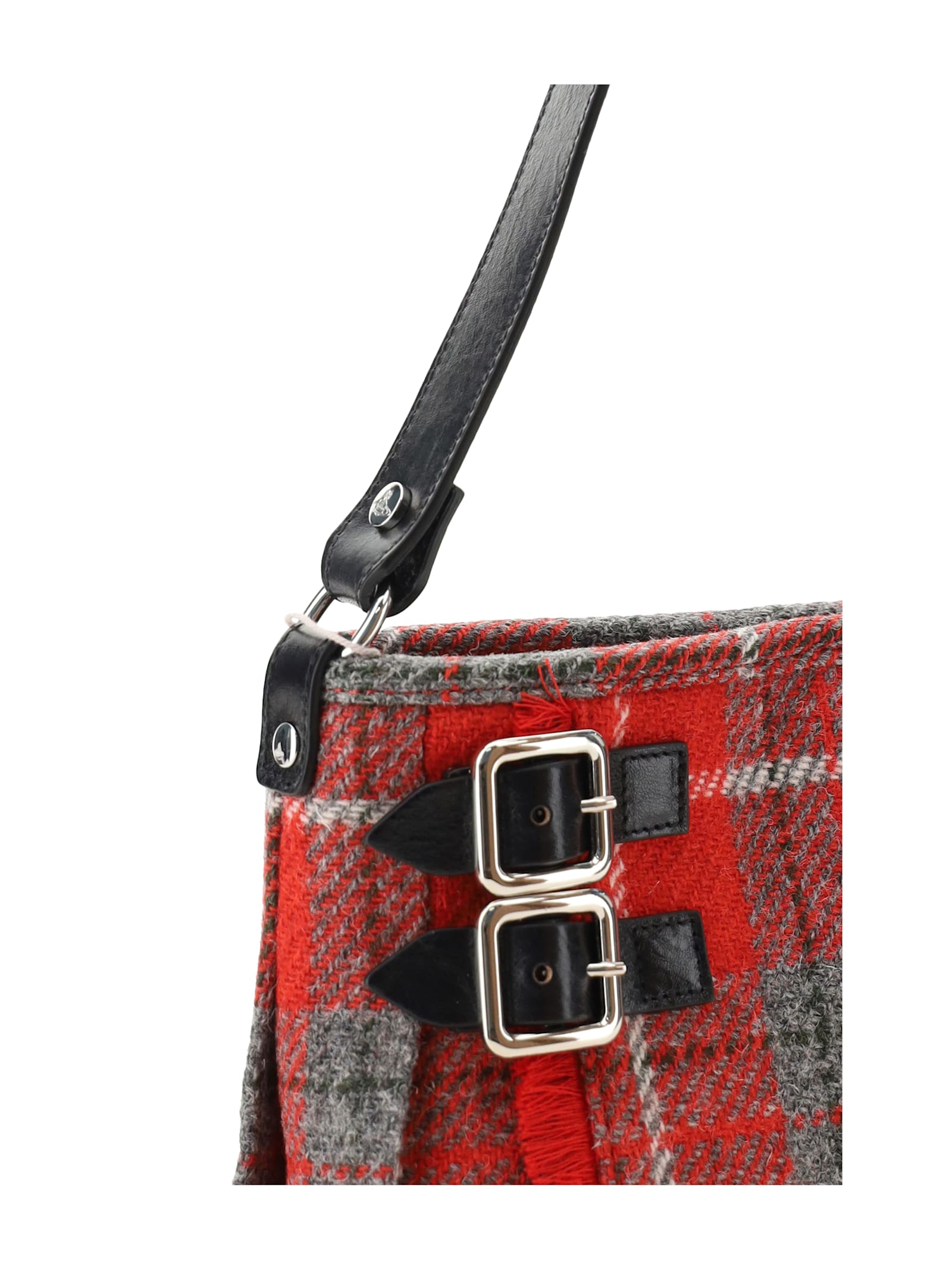 Shop Vivienne Westwood Heather Kilt Shoulder Bag In Red