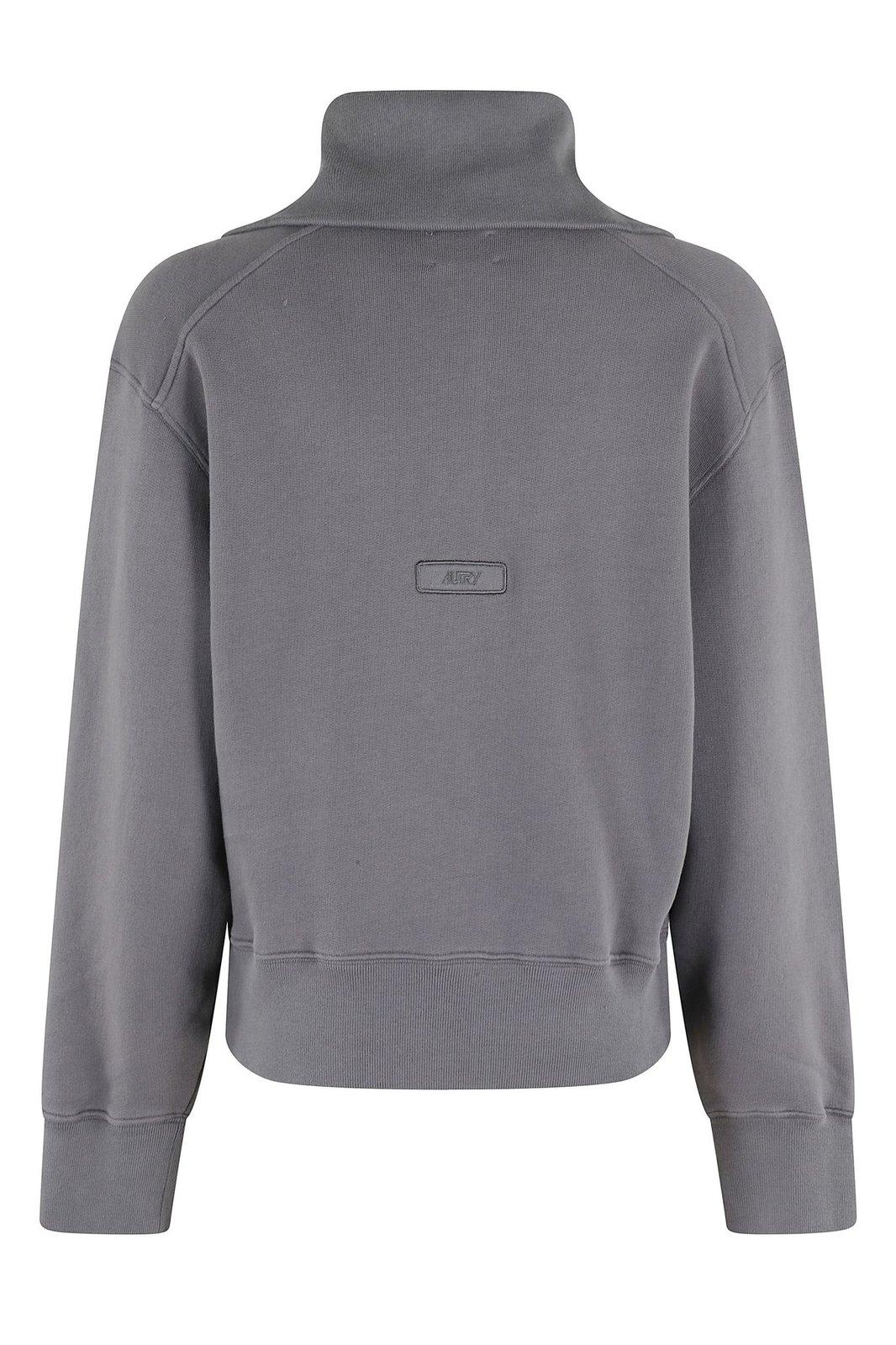 Shop Autry Roll-neck Sweatshirt In Jf Stone