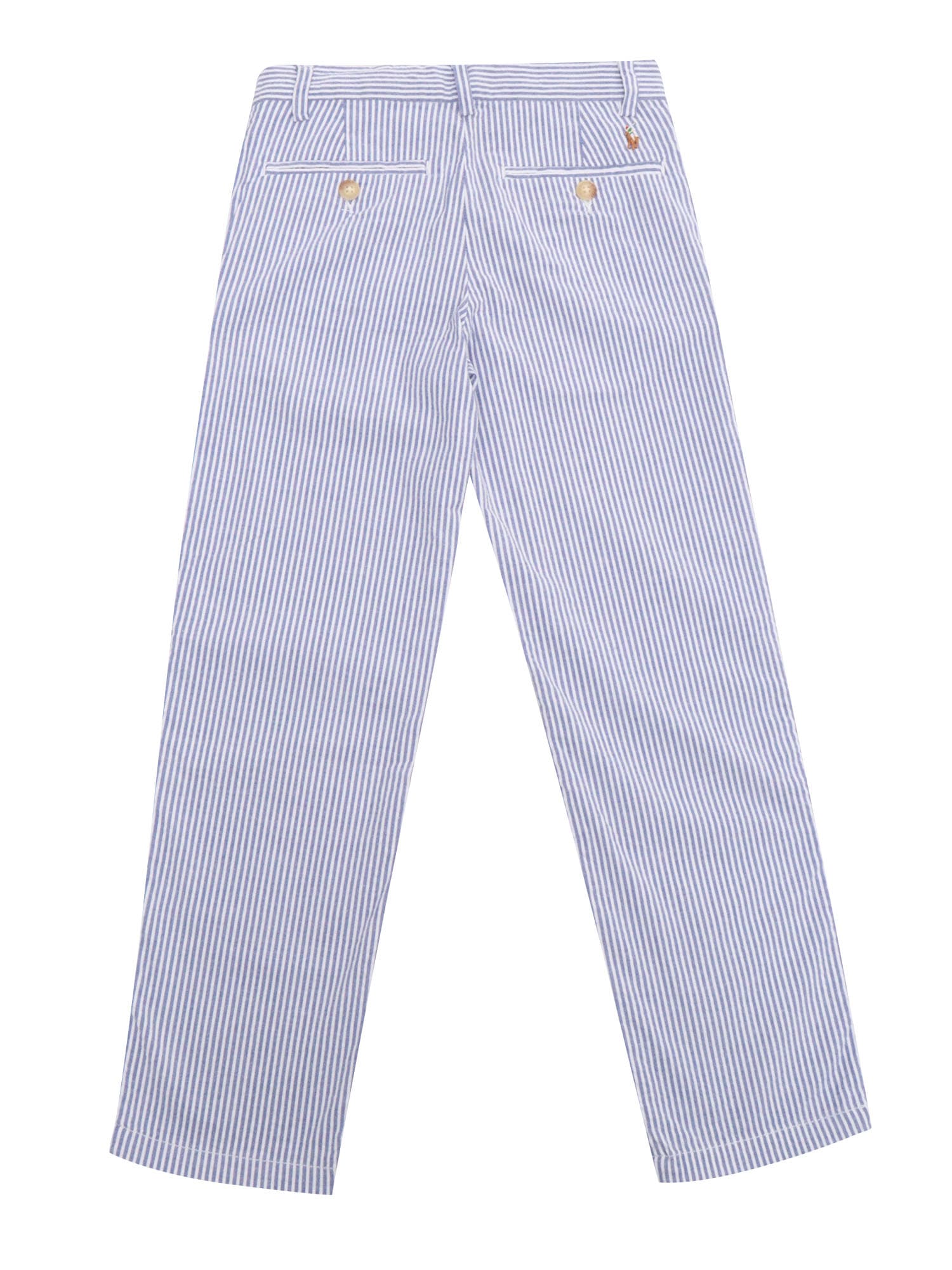 Shop Polo Ralph Lauren Striped Trousers In Blue