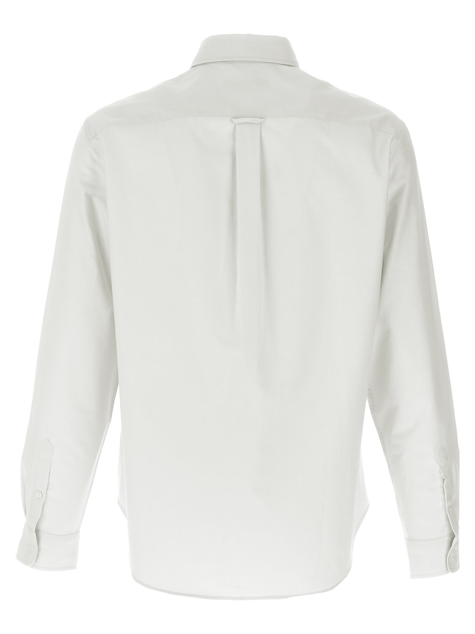 Shop Maison Kitsuné Mini Fox Head Shirt In White