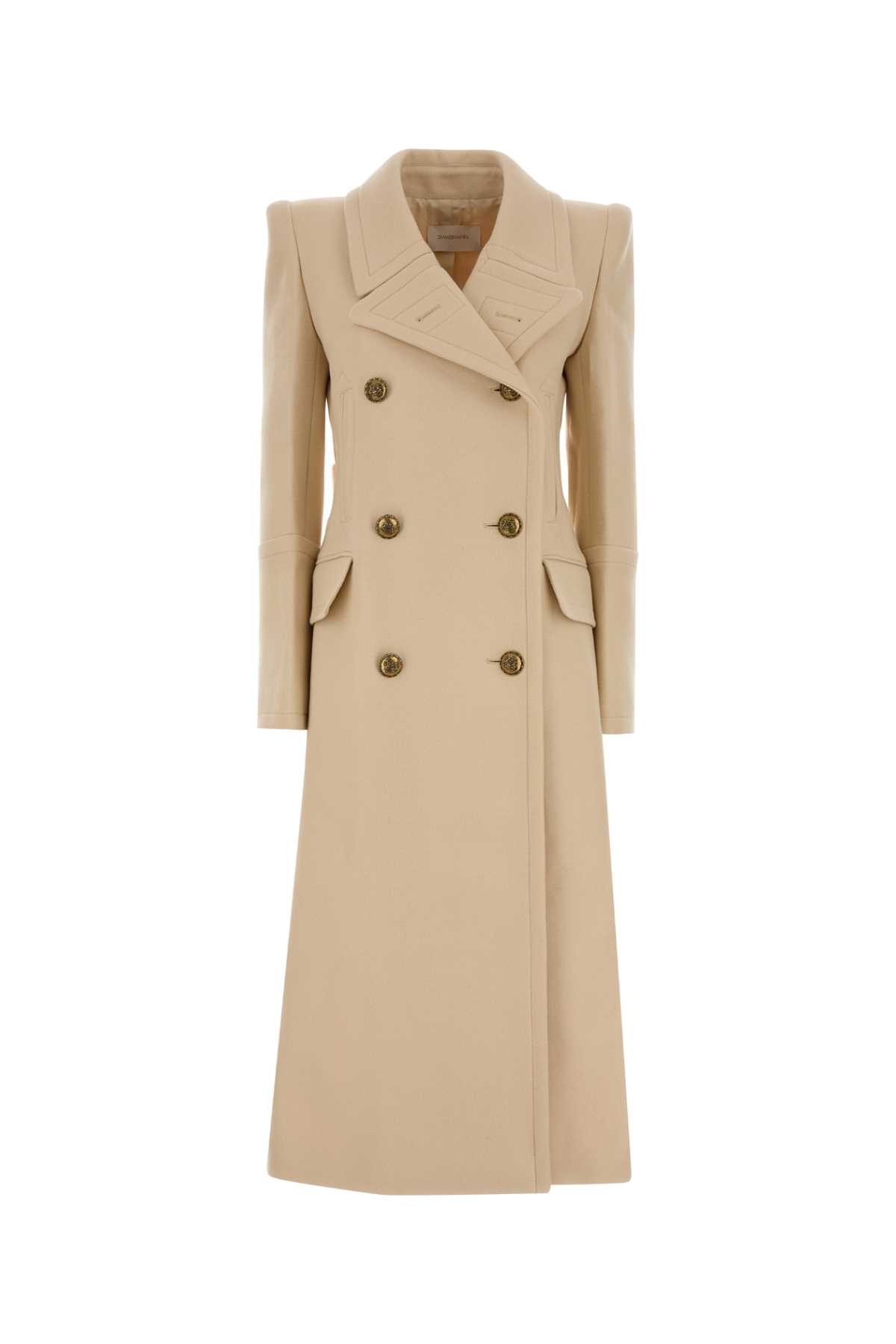 Zimmermann Sand Wool Blend Hypnotic Coat In Neutral