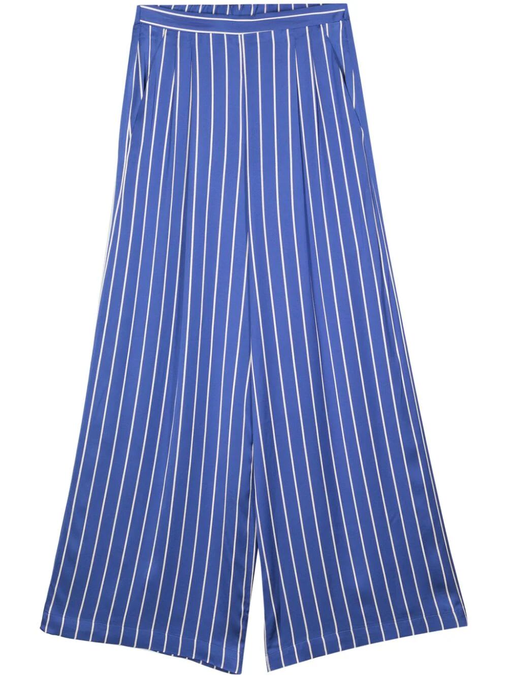 Shop Semicouture Coco Trouser In Misty Blue Stripes