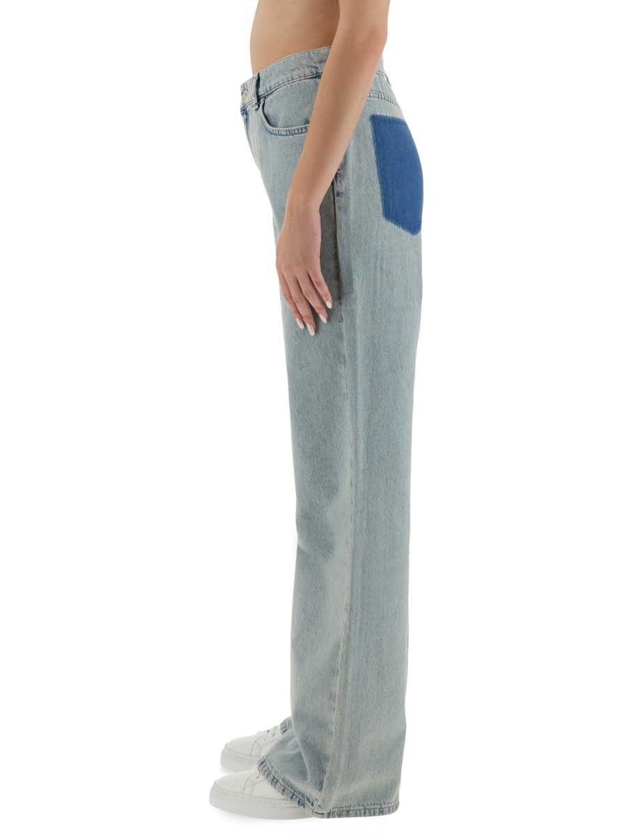 Moschino Jeans Wide Leg In Blue
