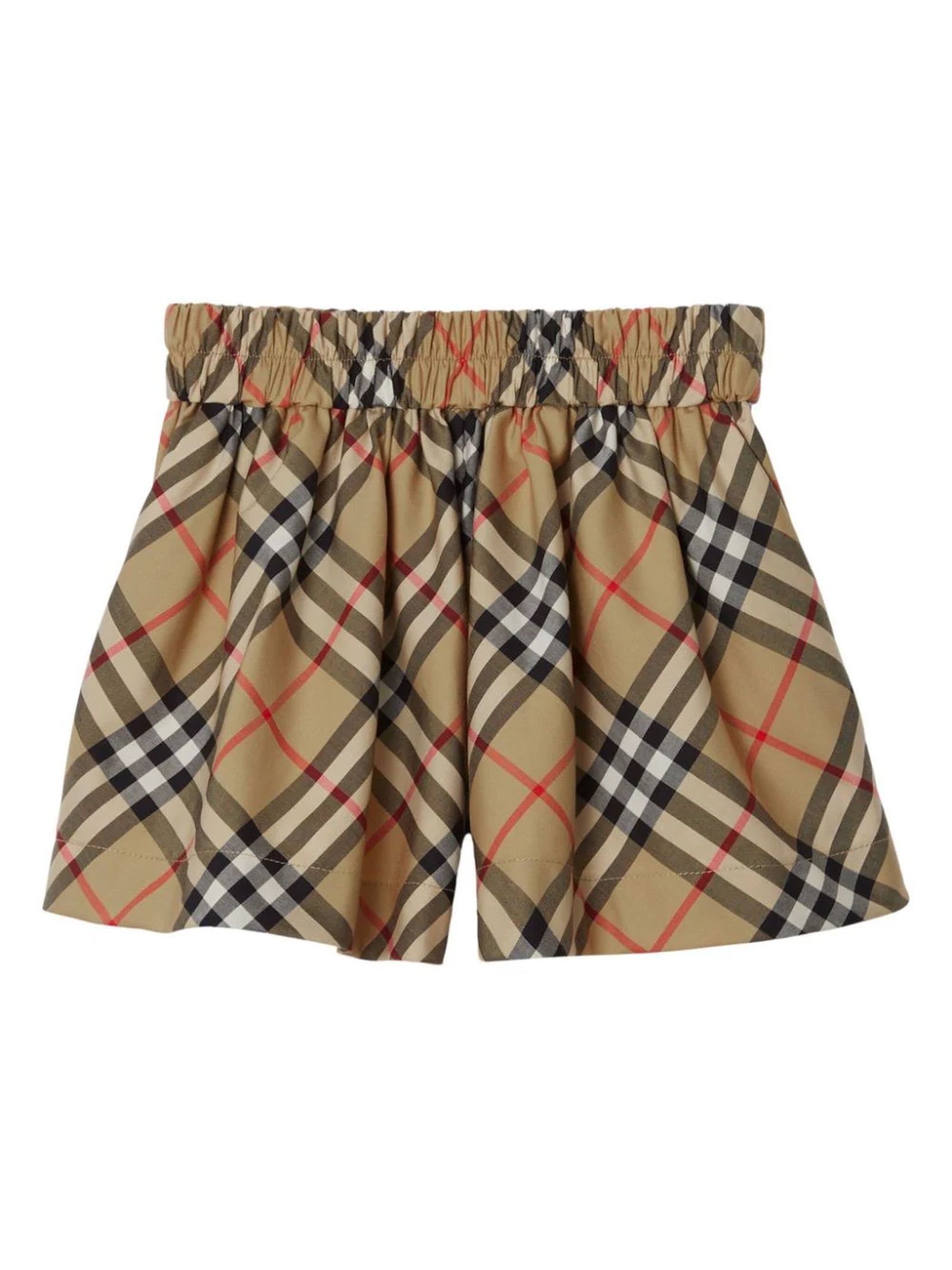 BURBERRY VINTAGE CHECK JERSEY SHORTS