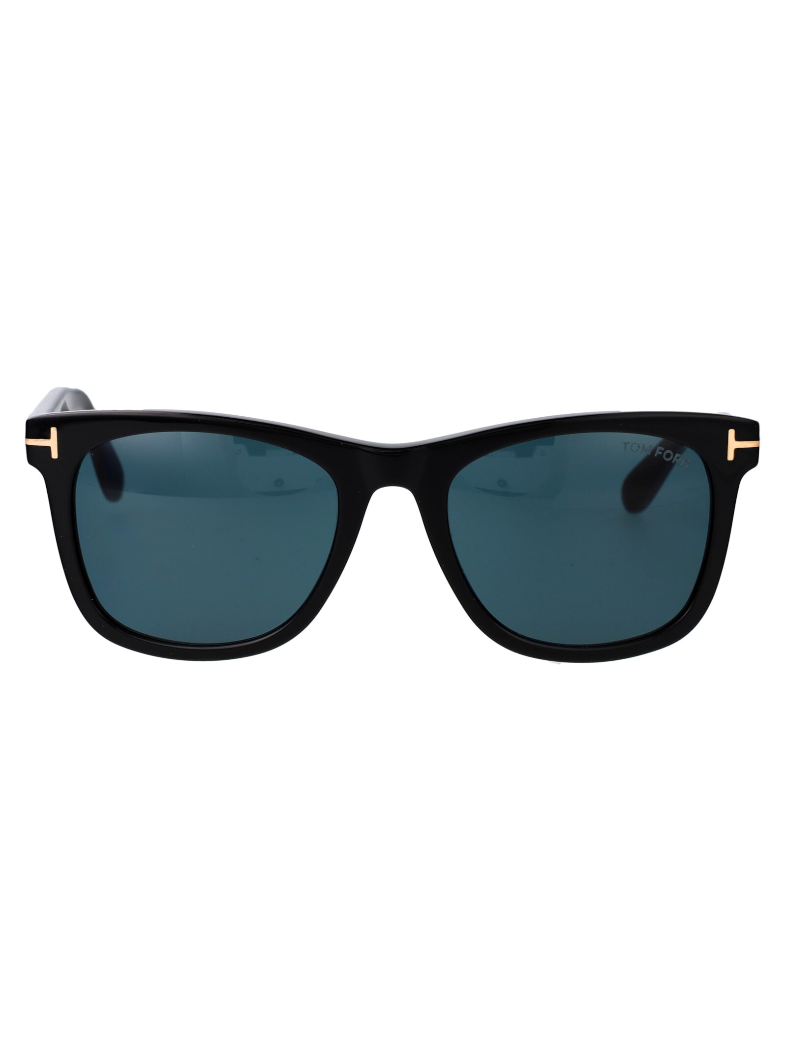 Shop Tom Ford Kevyn Sunglasses In 01n Nero Lucido / Verde