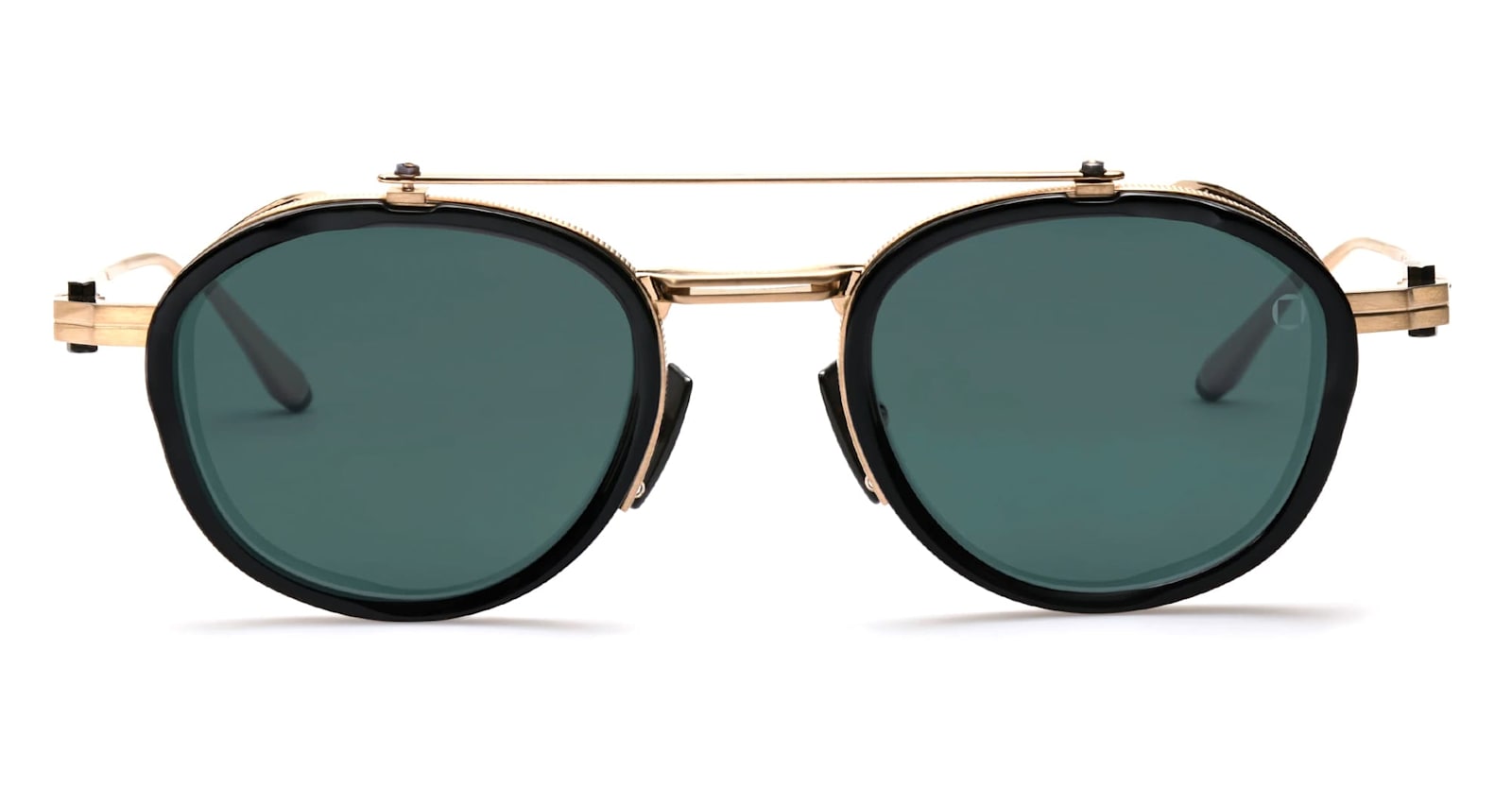 Akoni Infinity - Brushed 12k Gold / Black Rhodium Sunglasses In Brown