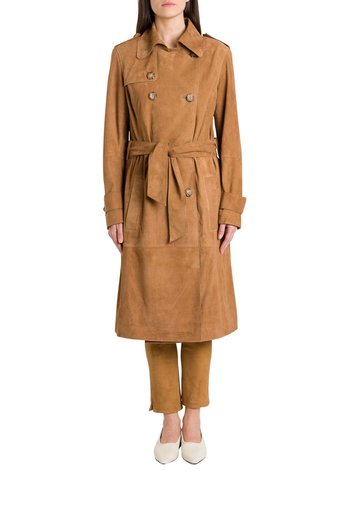 ARMA LORENZA SUEDE TRENCH COAT,11274300