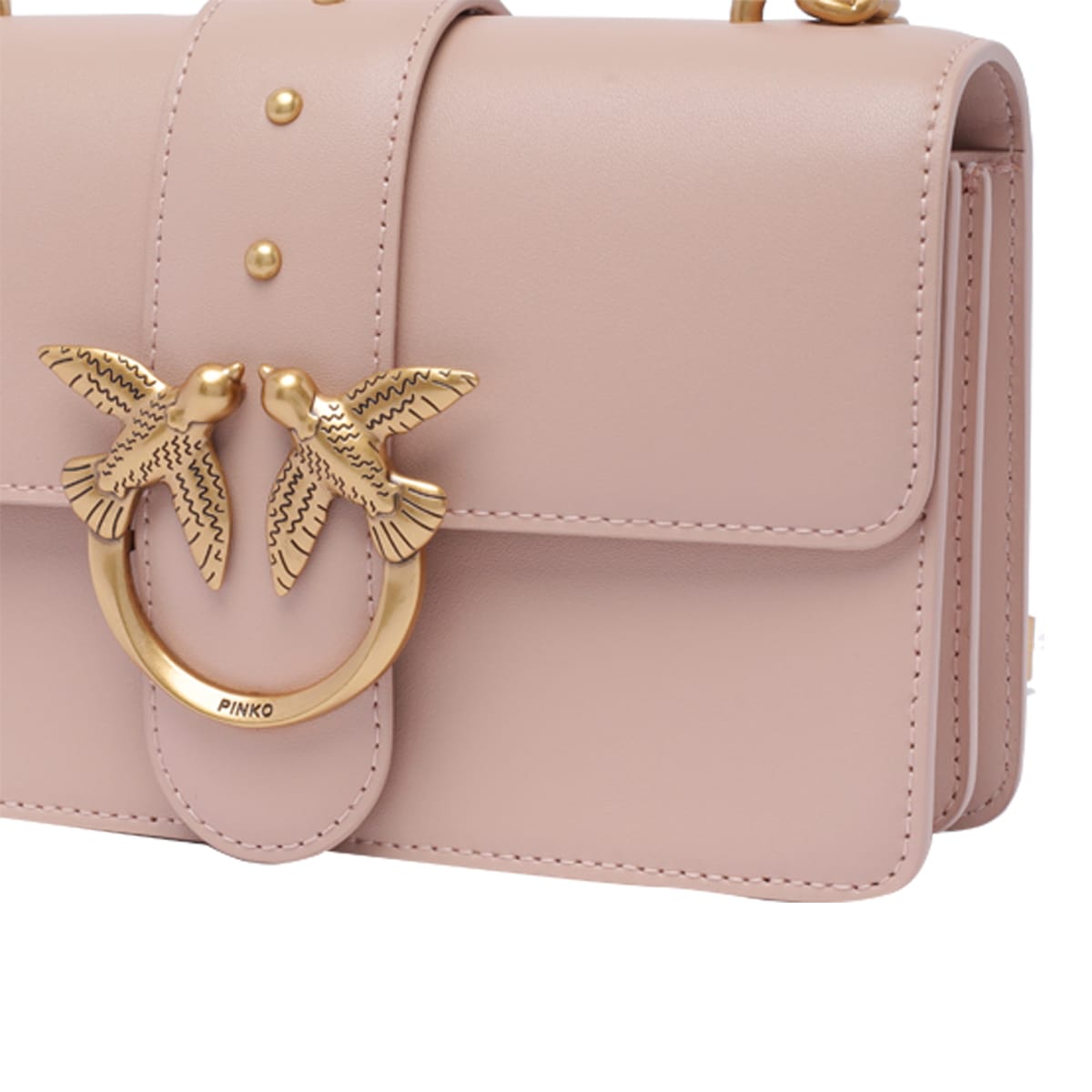 Shop Pinko Love One Crossbody Bag In Pink