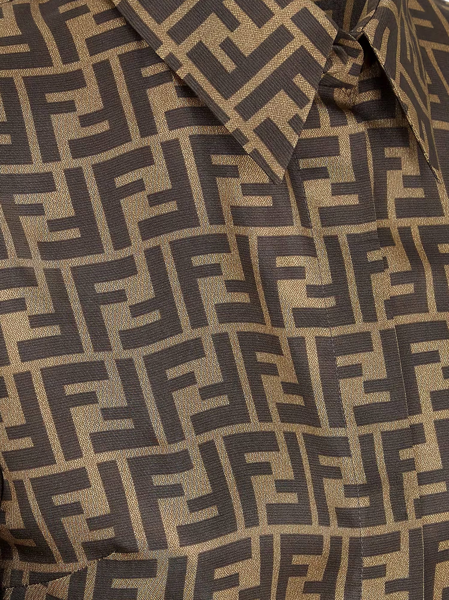 Shop Fendi Shirt In Marrone