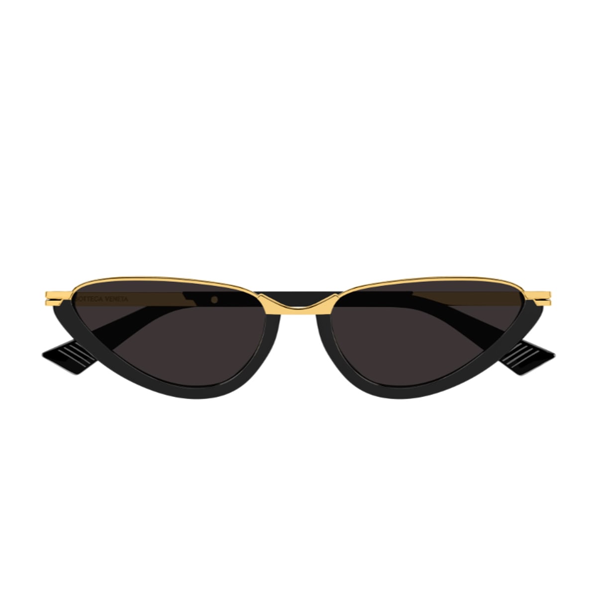 Bottega Veneta Recycled Acetate And Metal Cat-eye Sunglasses In Black