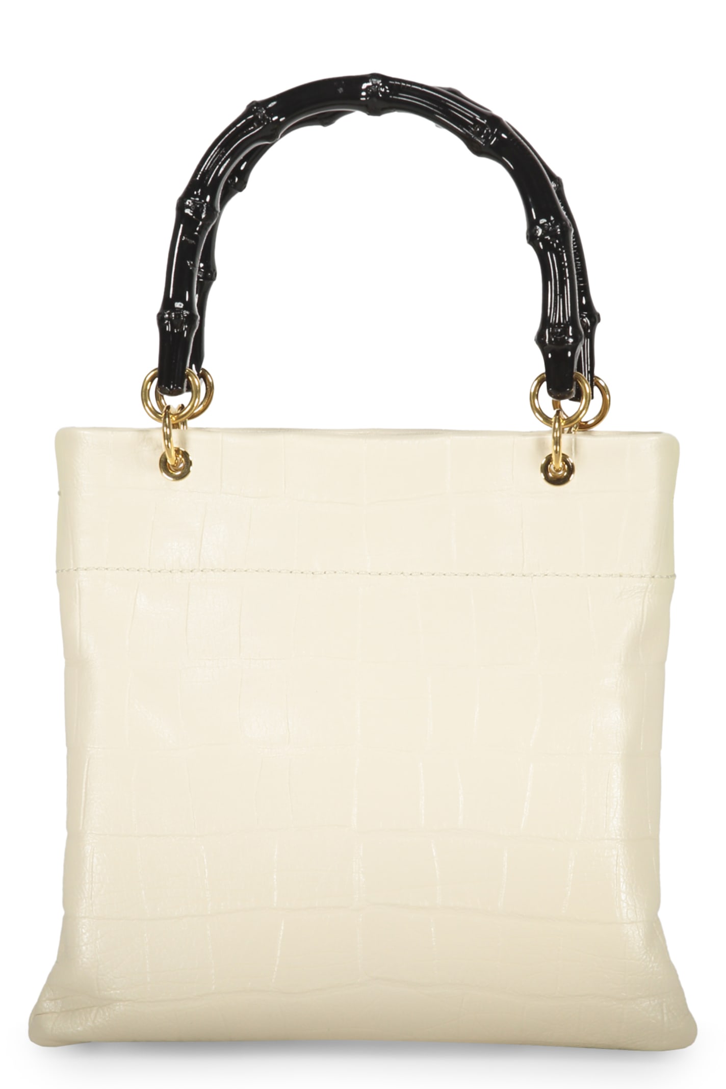 Shop Jil Sander Mini Leather Tote Bag In Ecru