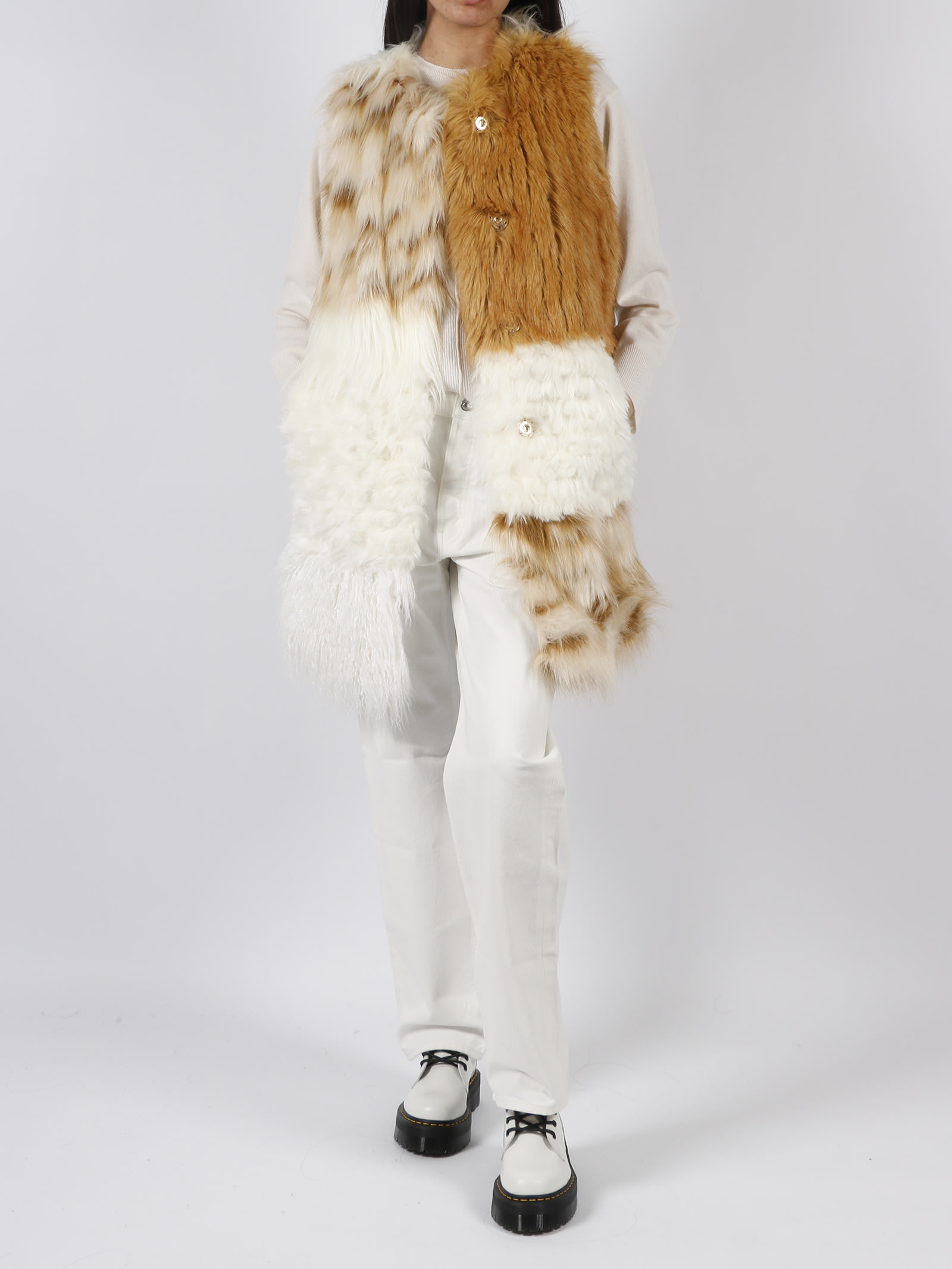 Shop Alabama Muse Iggy Sleeveless Coat In White