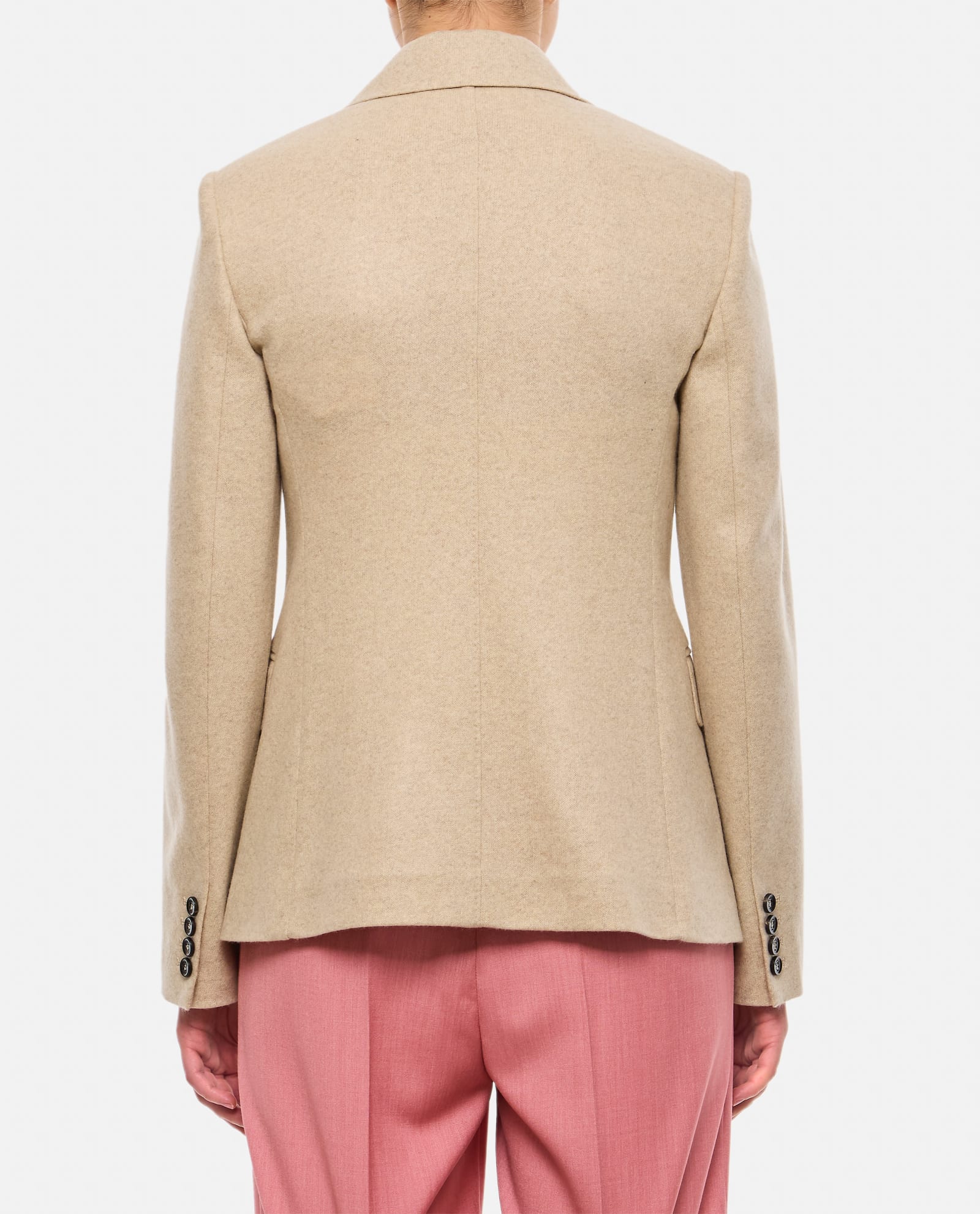 Shop Max Mara Calata Cashmere Blazer In Beige