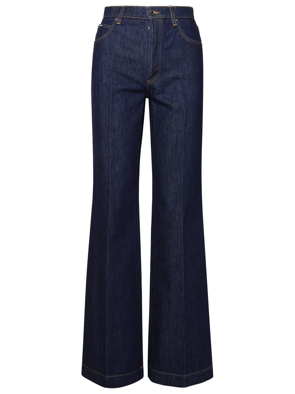 Shop Dolce & Gabbana Dark Blue Cotton Jeans