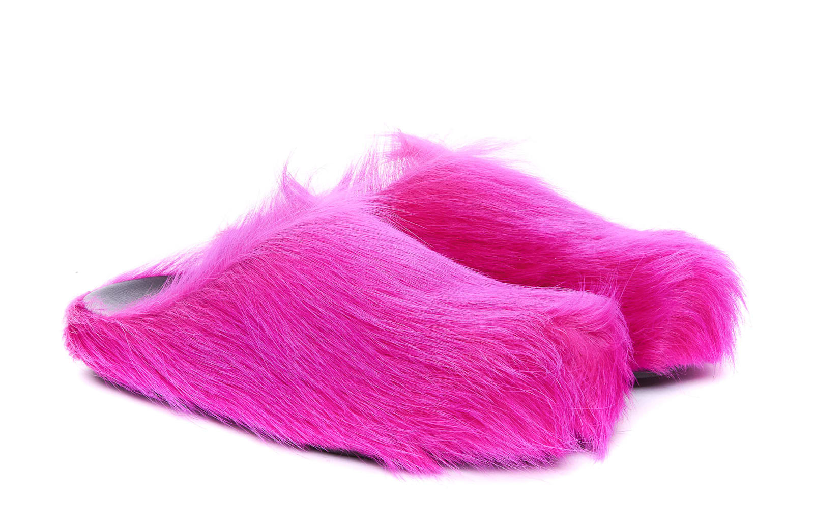 Shop Marni Long Hair Sabot Fussbet In Fucshia