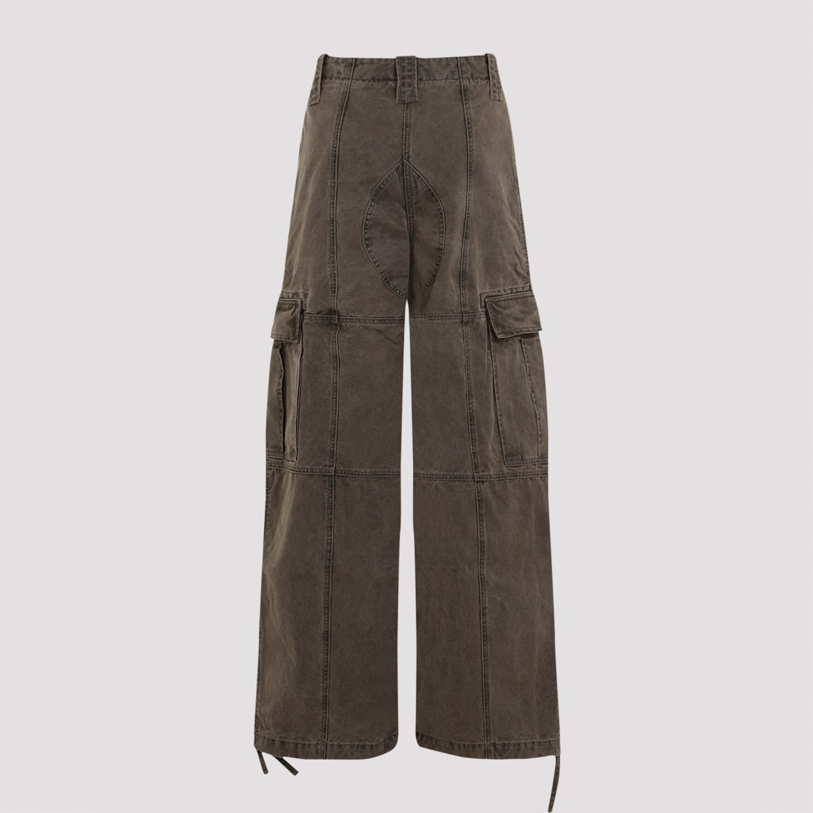 Shop Kenzo Dyed Canvas Cargo Pants In Taupe