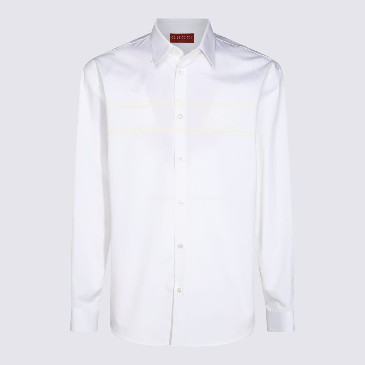 Shop Gucci White Cotton Shirt