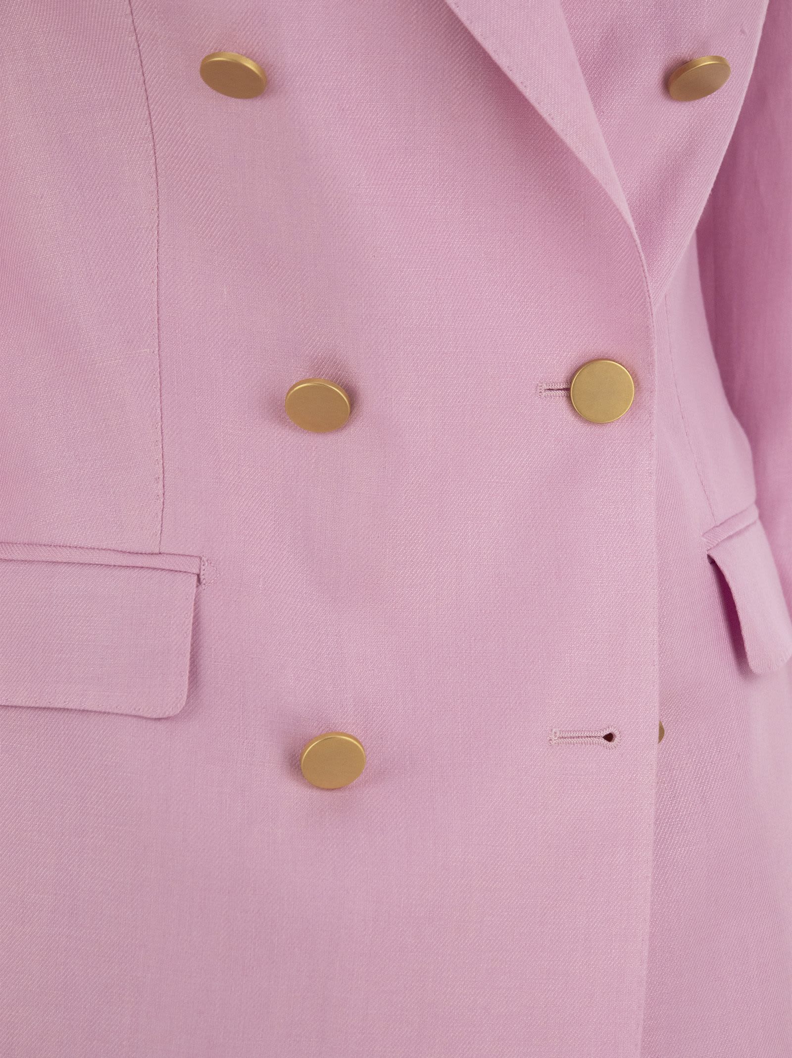 Shop Tagliatore Linen Suit In Pink