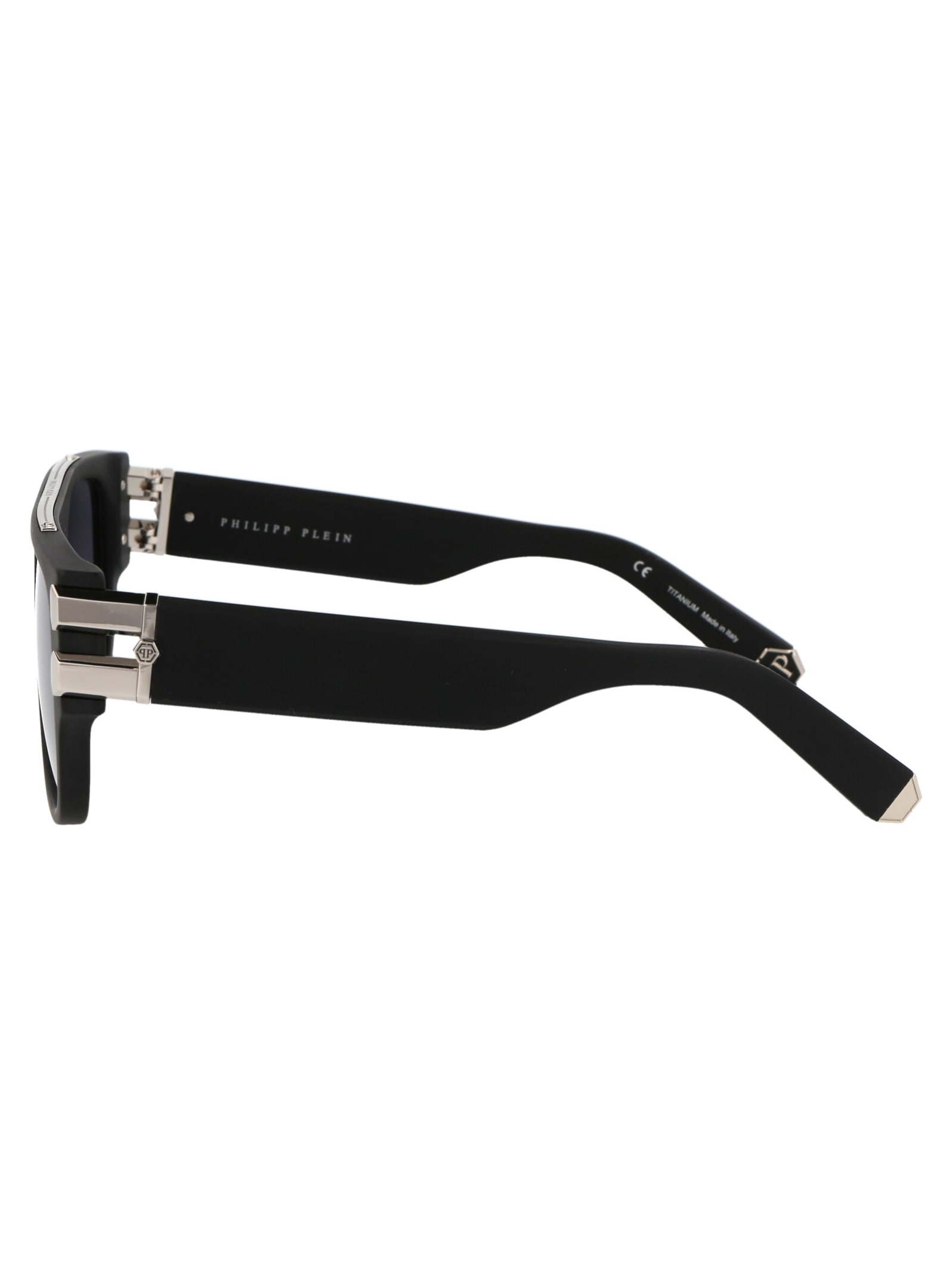 Philipp Plein Black Titanium Sunglasses