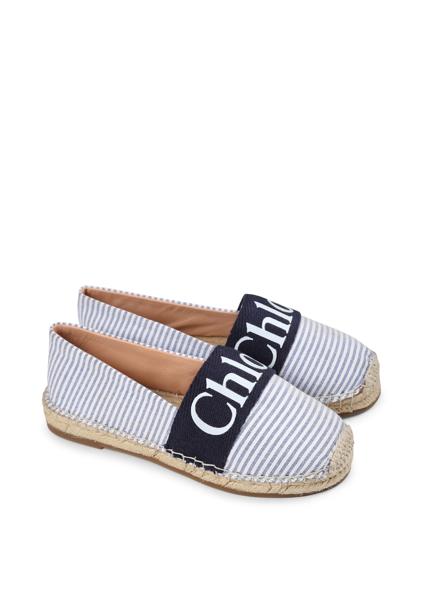Chloé Logo-print Espadrilles In Blue