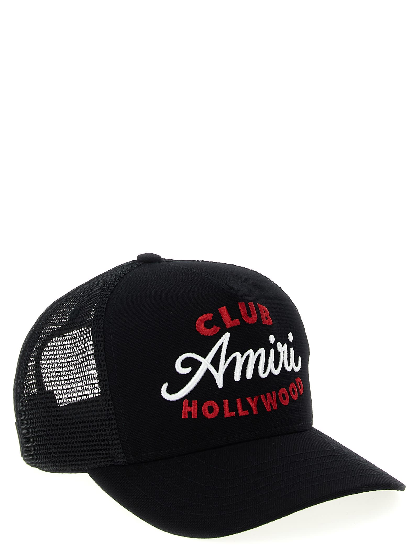 Amiri Black Baseball Cap With Maxi Logo On The Front In Cotton Man In Black