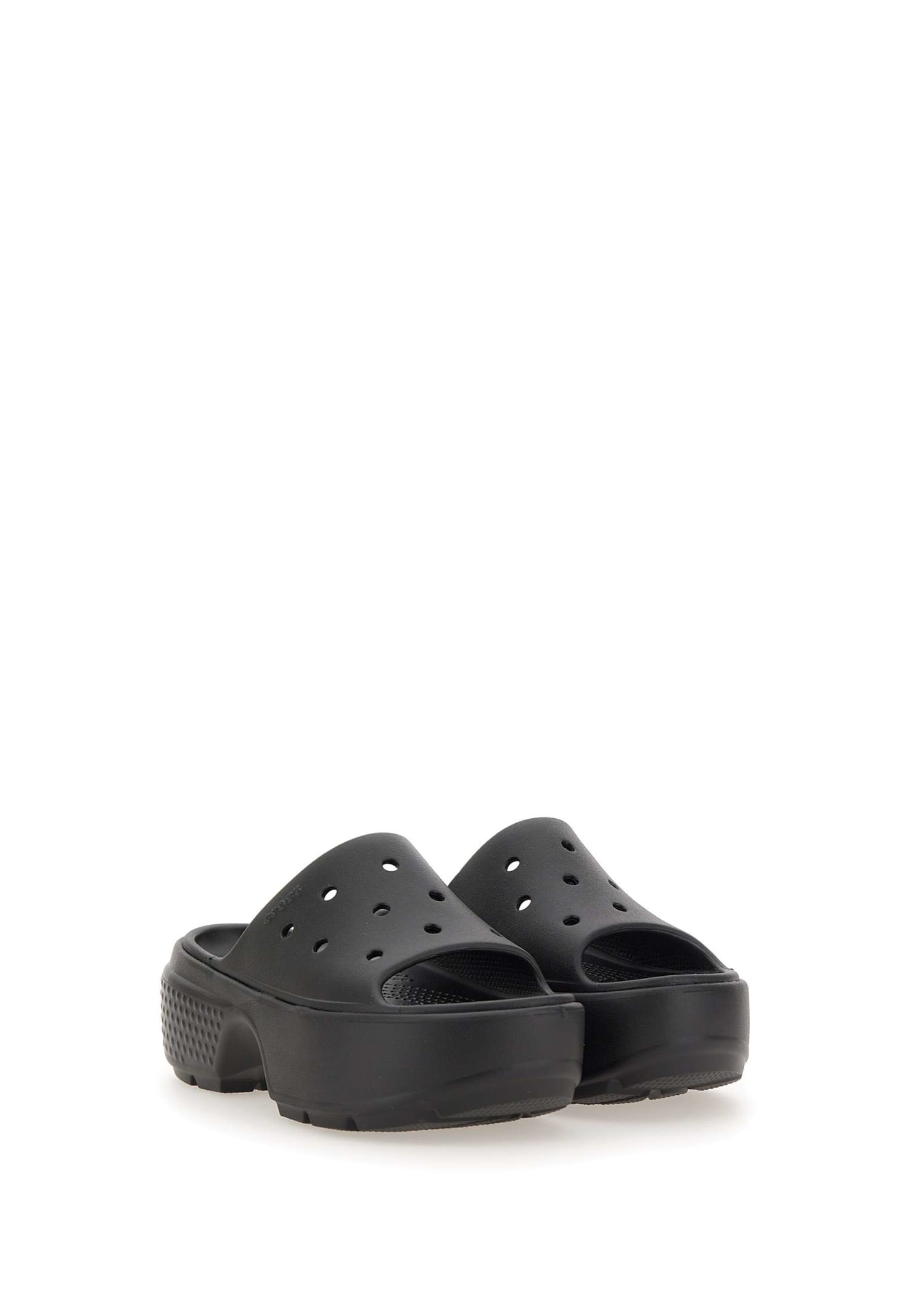 Shop Crocs Stomp Slide Sandals In Black