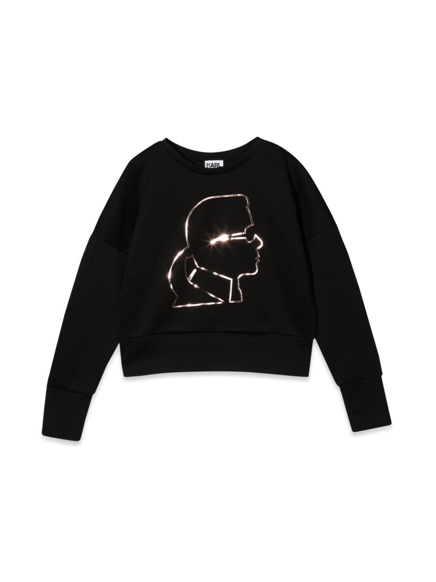 Karl Lagerfeld Kids' Felpa In Black