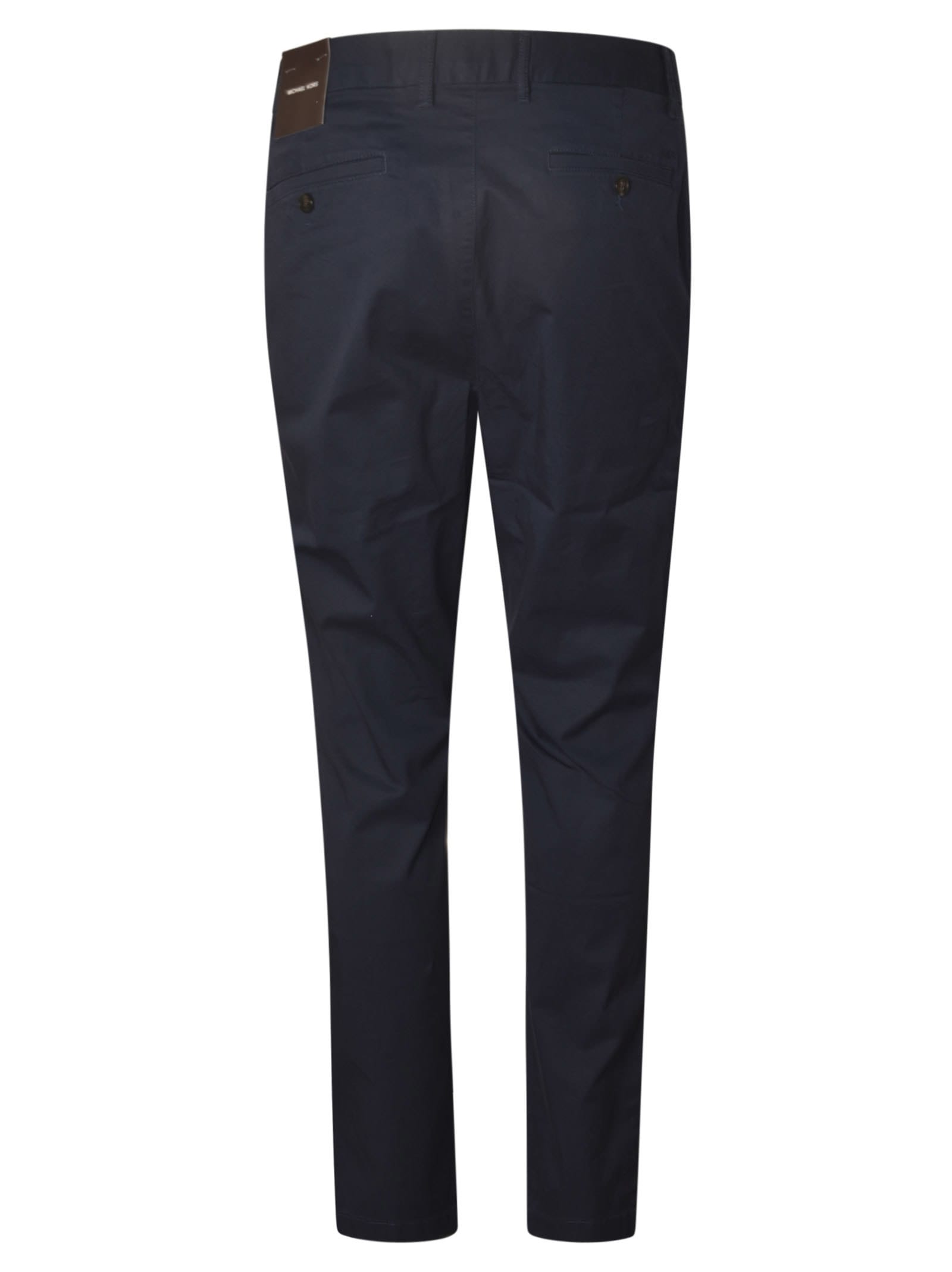 Michael Kors Regular Plain Cropped Trousers In Blue