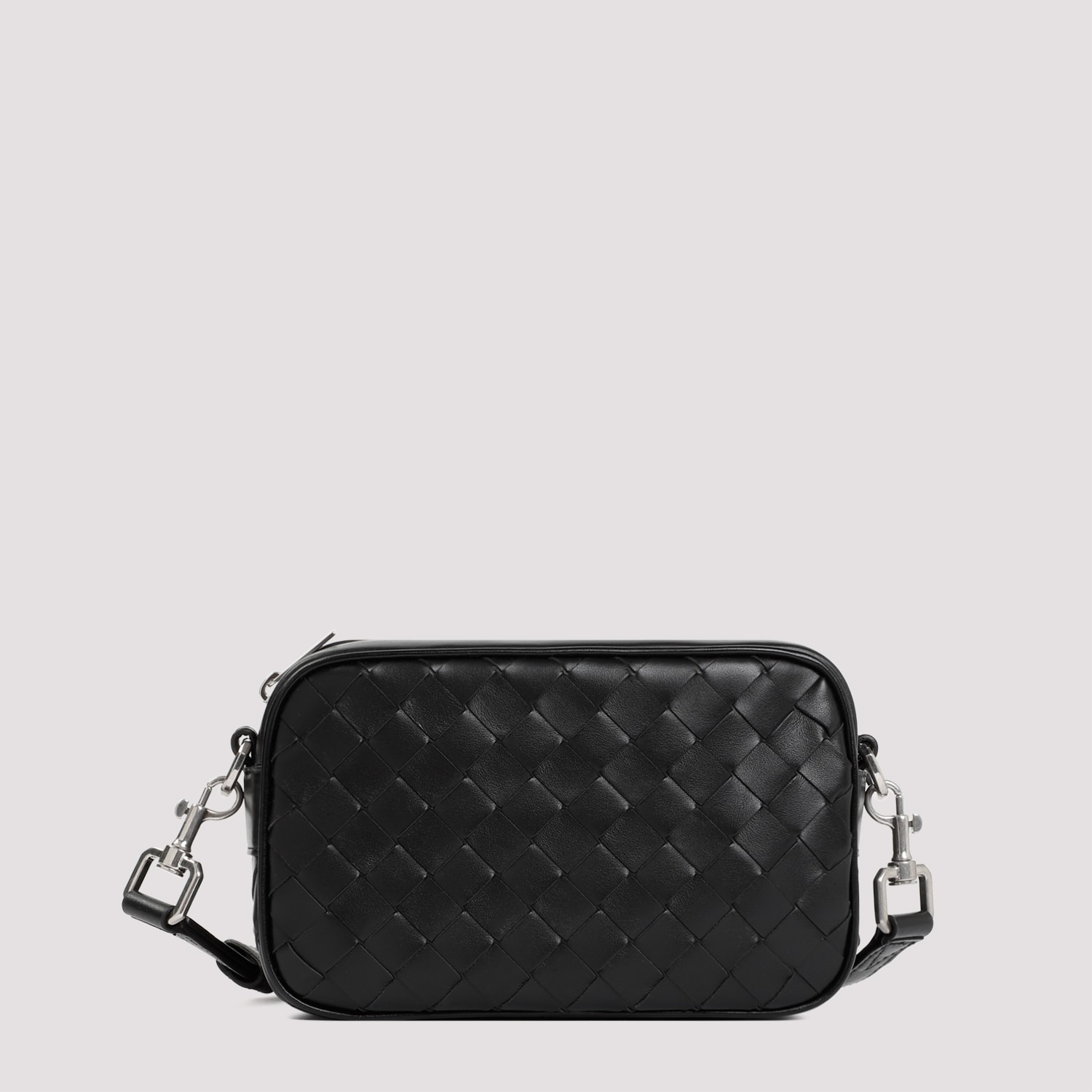 Bottega Veneta Mini Braided Camera Bag In Black