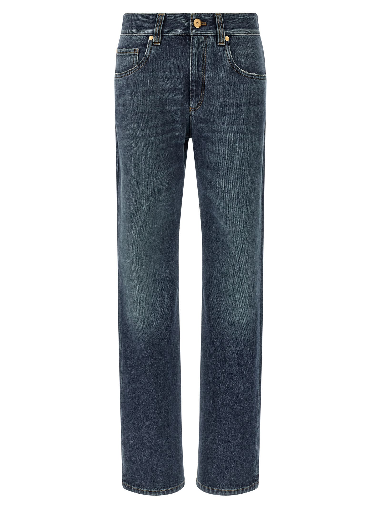 Brunello Cucinelli The Column Jeans In Blue