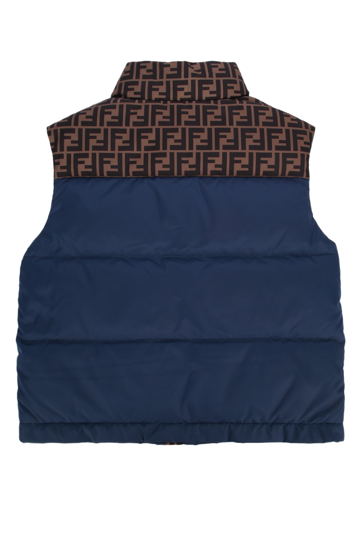 Fendi Kids Ff Logo Detailed Padded Gilet In Yale